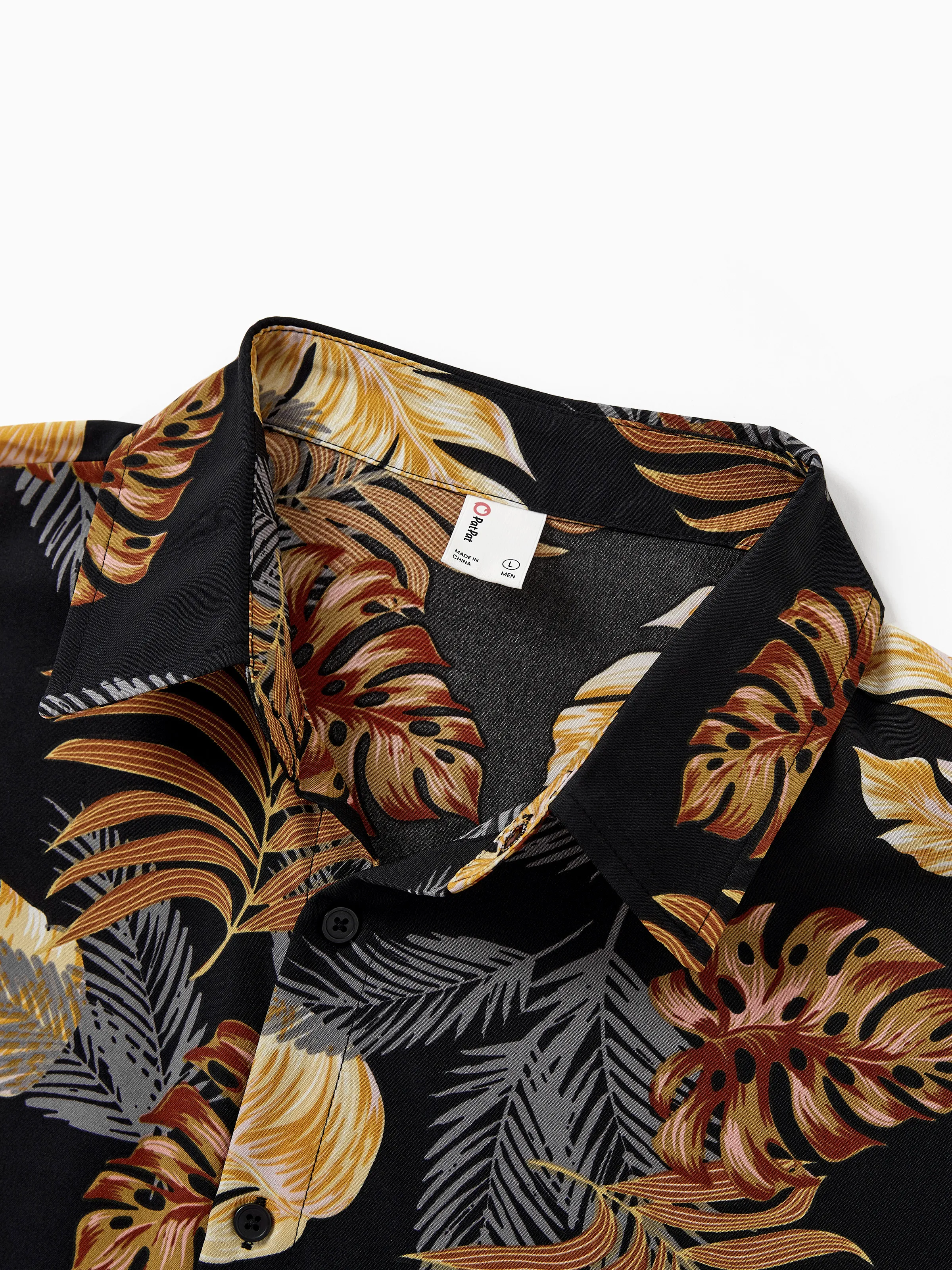 Family Matching Floral Print Beach Wear Short-sleeve Shirt or Camisole top and Wide-Leg Pants Set for Summer Vacation Family Looks Black+White - Image 32