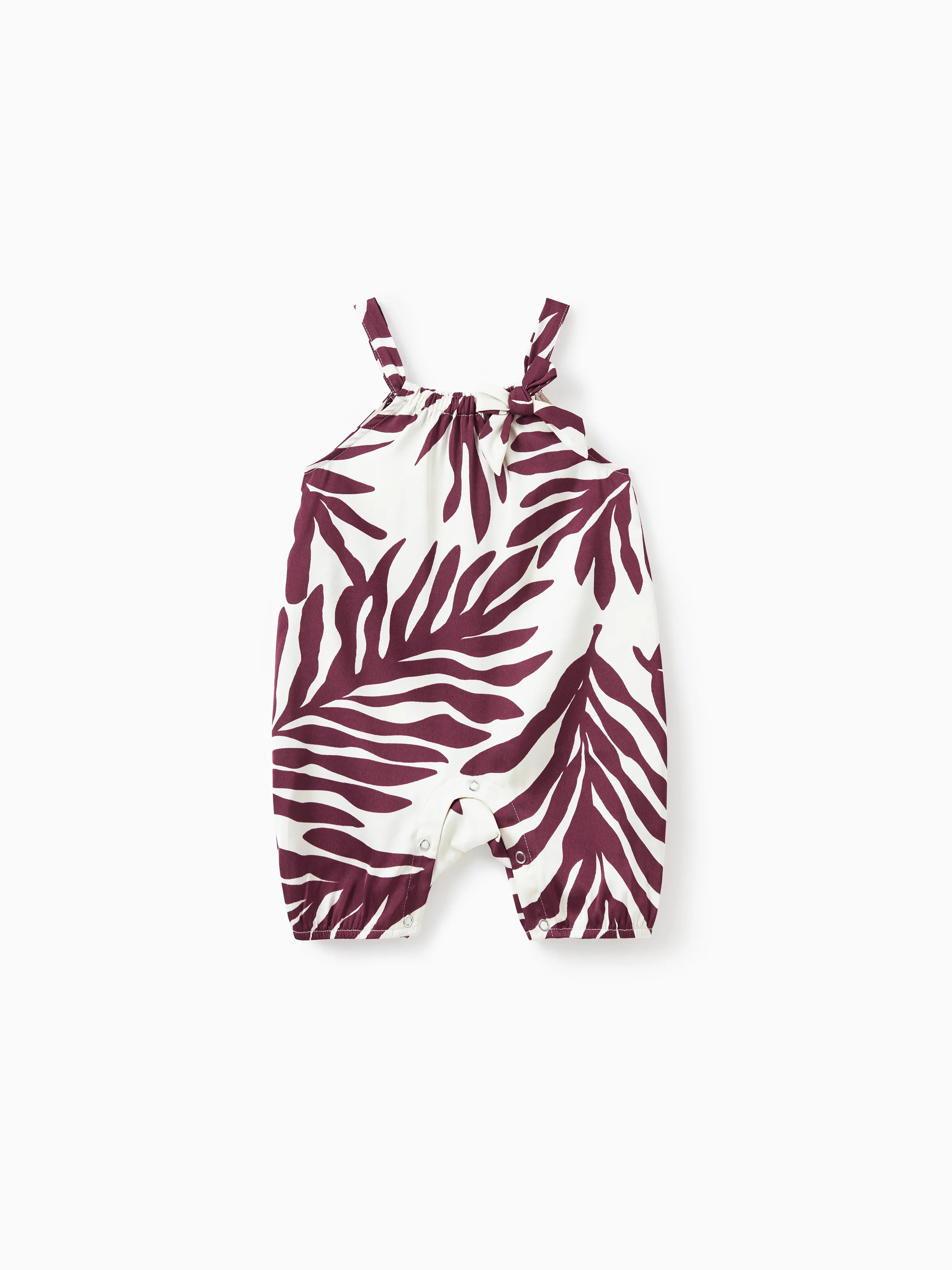 Family Matching Outfits Red Leaf Print Shirts and Strap Belted Dress for Hawaii/Cruise/Resort/Casual Wear White - Image 12