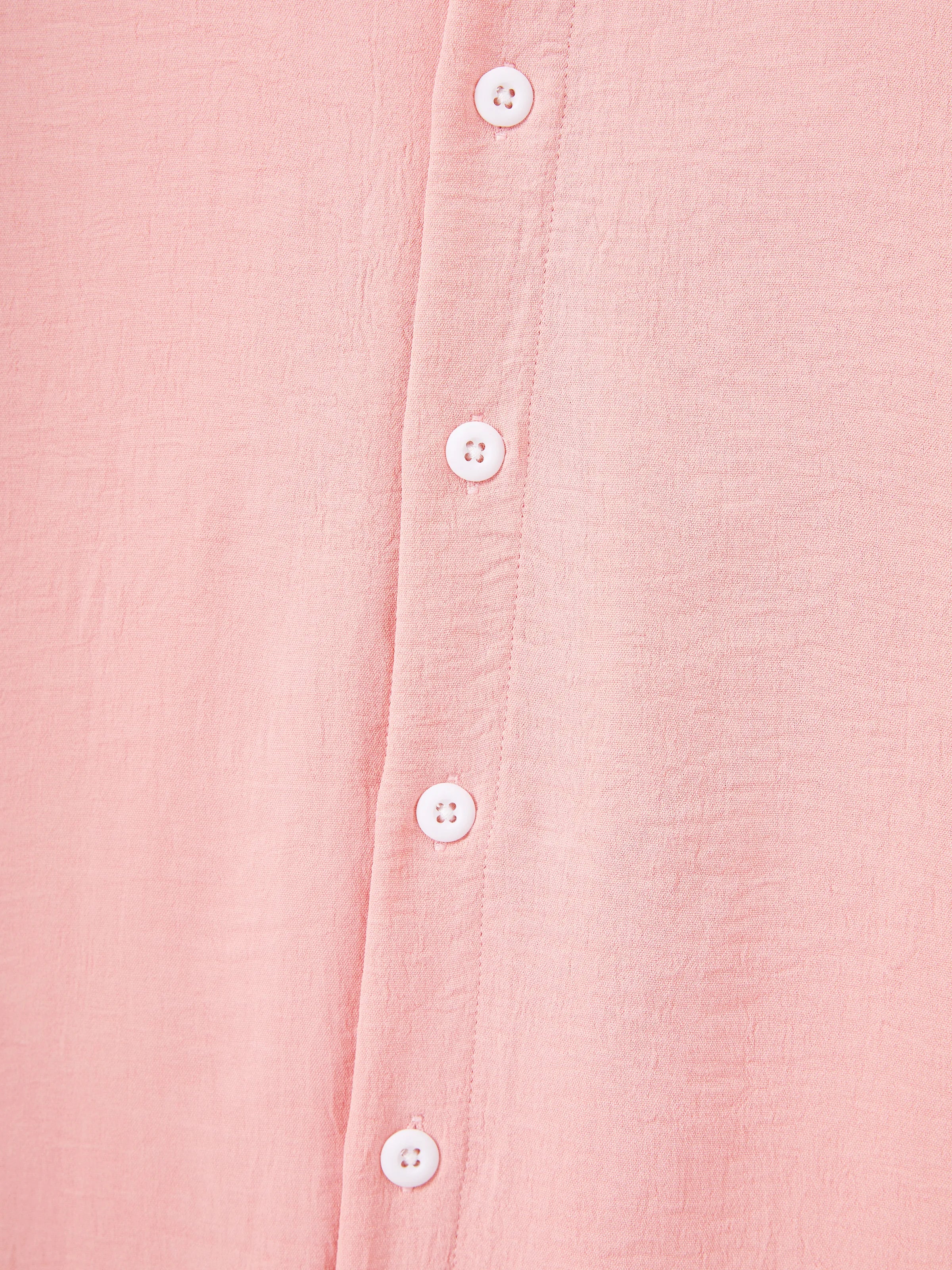 Family Matching Pink Outfits Flower Print Smocked Tie-Back Cotton Dress for Mom & Daughter, Solid Shirts for Dad & Son, Perfect for Summer Family Outings & Photos Mauve Pink - Image 20