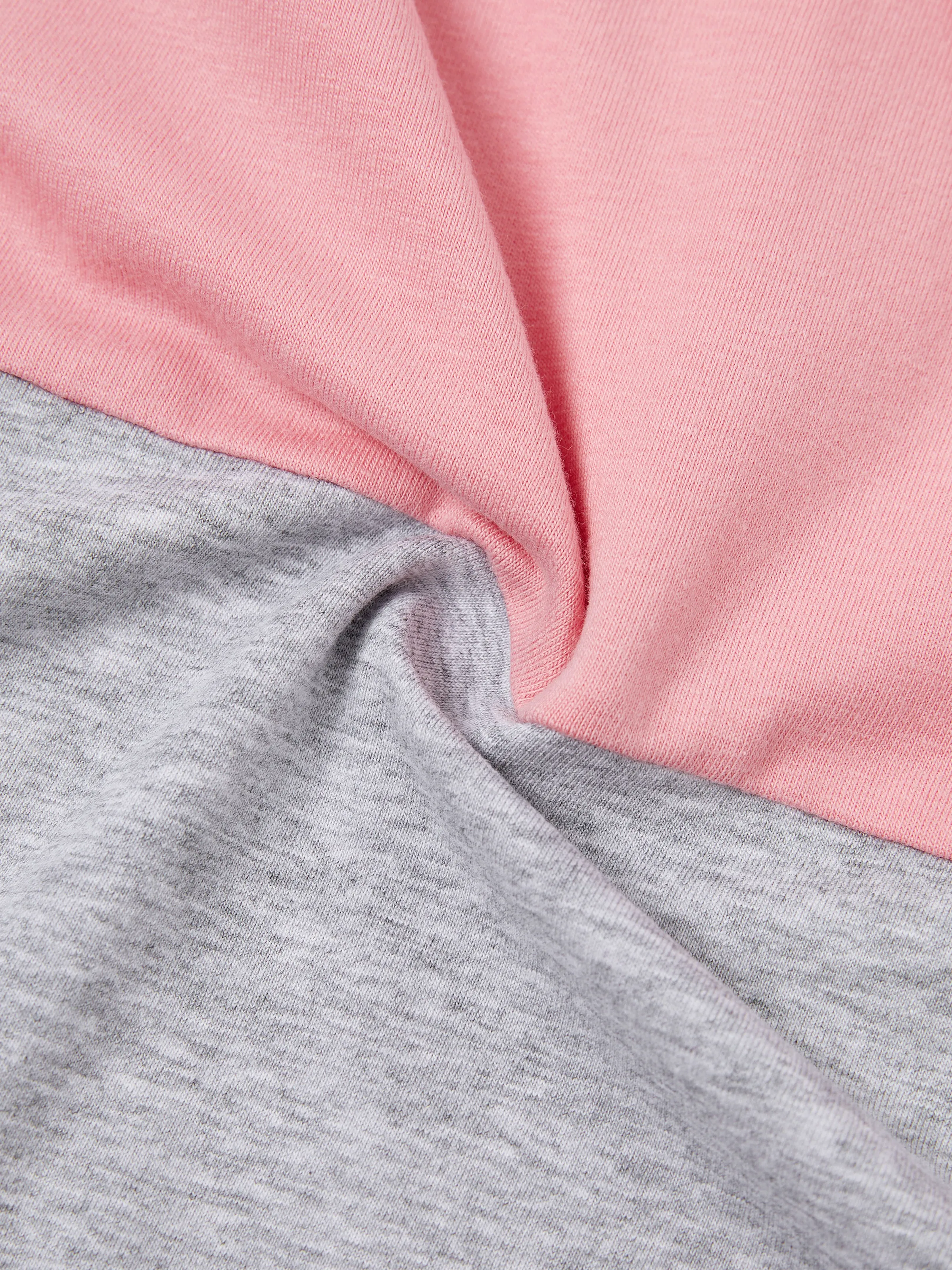 Family Matching Pink Set Solid Colorblock Polo collar Short-sleeve Shirt or Ruffle-sleeve Belted Dress Pink - Image 26