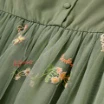 Family Matching Polo Collar Short-sleeve Shirt or V-neck Strappy Mesh Dress  Green - Image 12