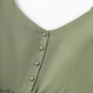 Family Matching Polo Collar Short-sleeve Shirt or V-neck Strappy Mesh Dress  Green - Image 9