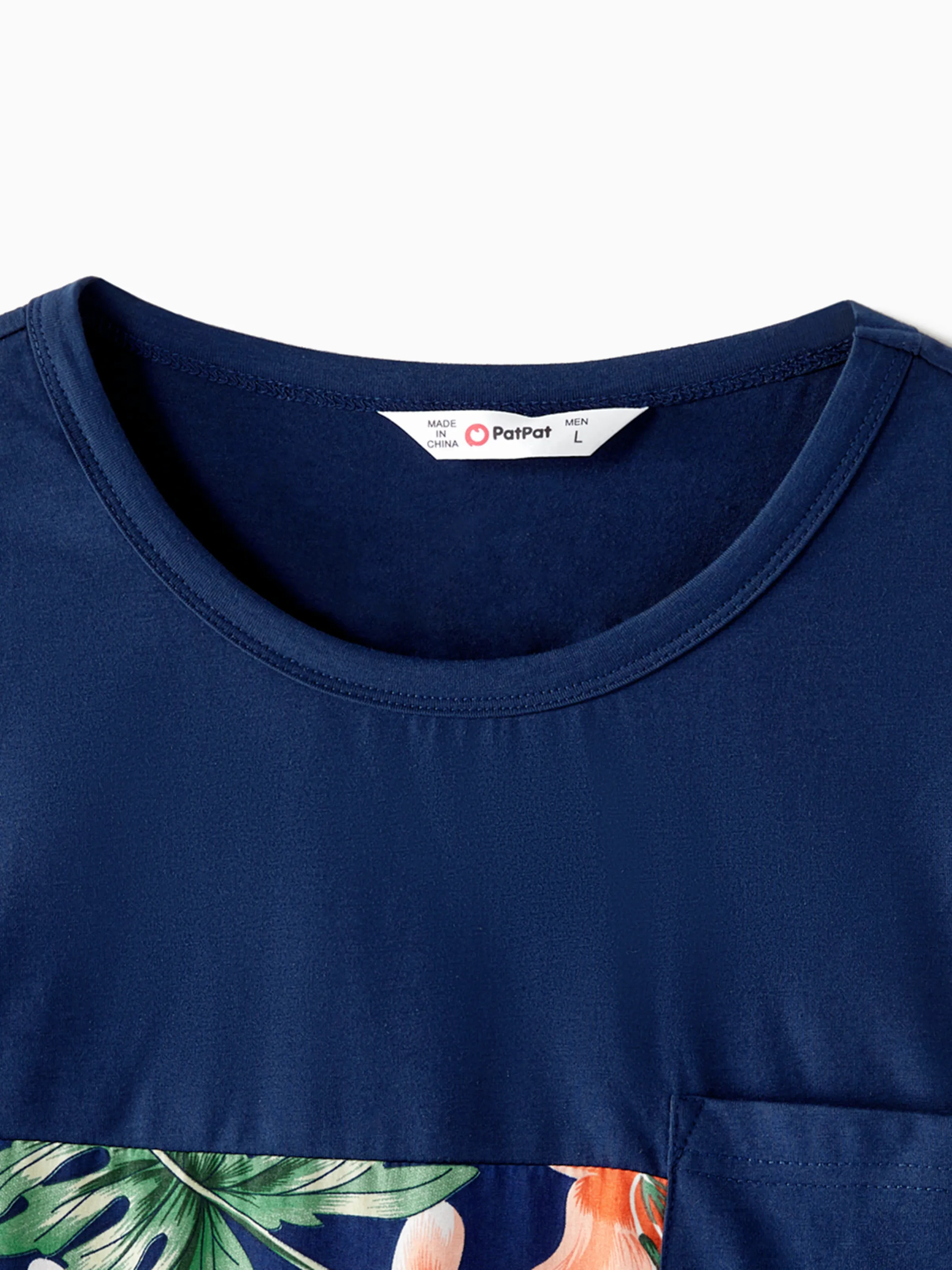 Family Matching Sets Floral Panel Short-sleeve T-shirts or All Over Floral Print V Neck Spaghetti Strap Midi Dresses with Hidden Snap royalblue - Image 23
