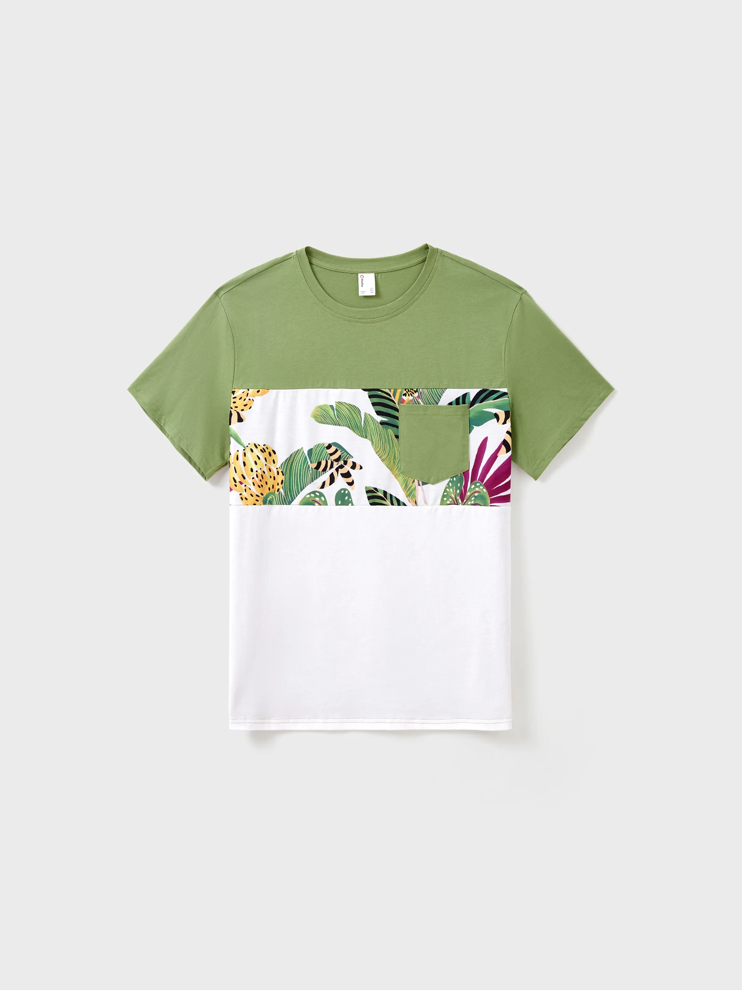 Family Matching Tropical Floral Print Short-sleeve Top or Camisole Dress Set Multi-color - Image 22