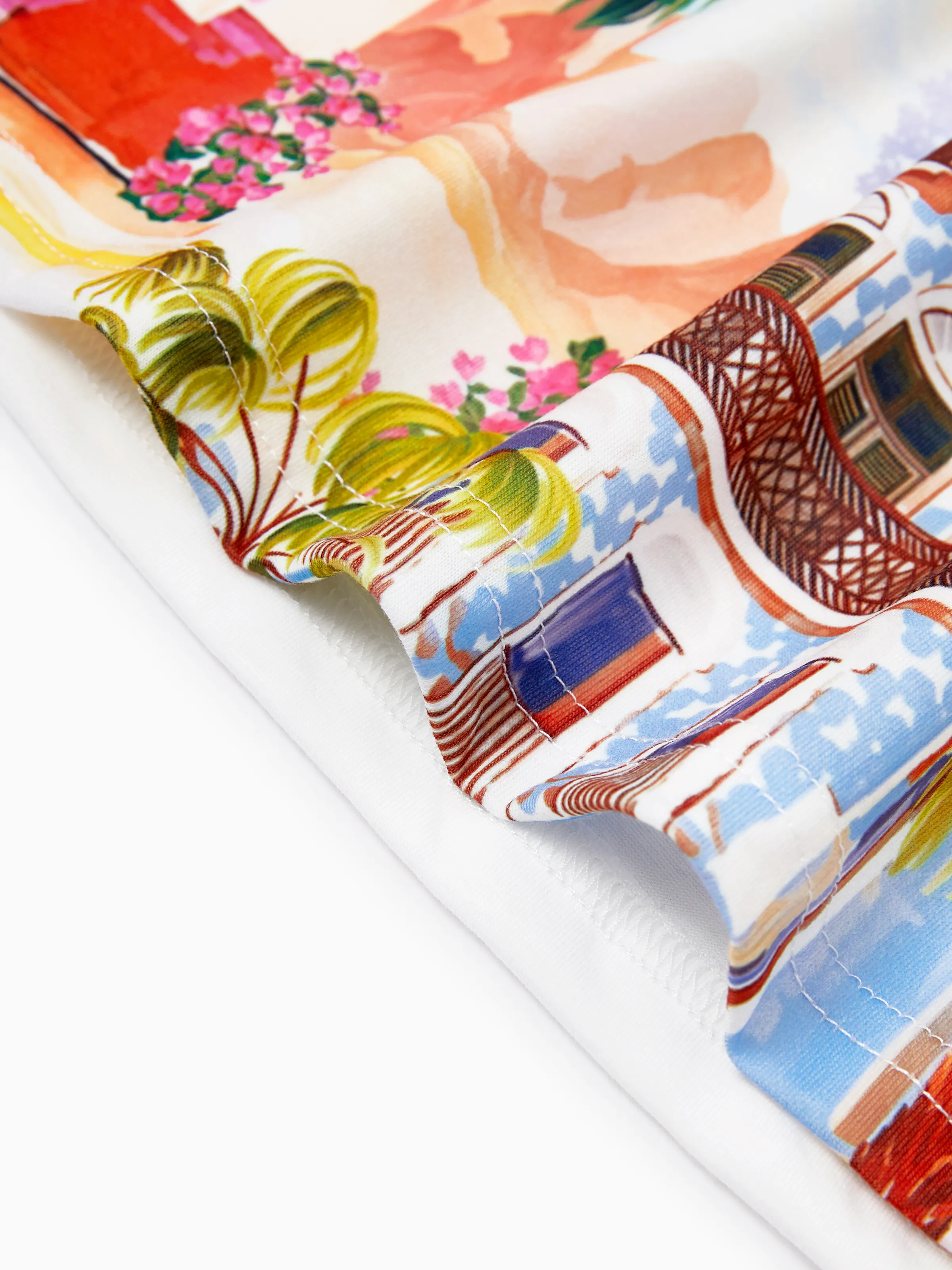 Family Matching Vacation Set Tropical Pineapple Coconut Tree Print Short-sleeve T-shirt or Hollow out Strap Dress for Summer Vacation  White - Image 30