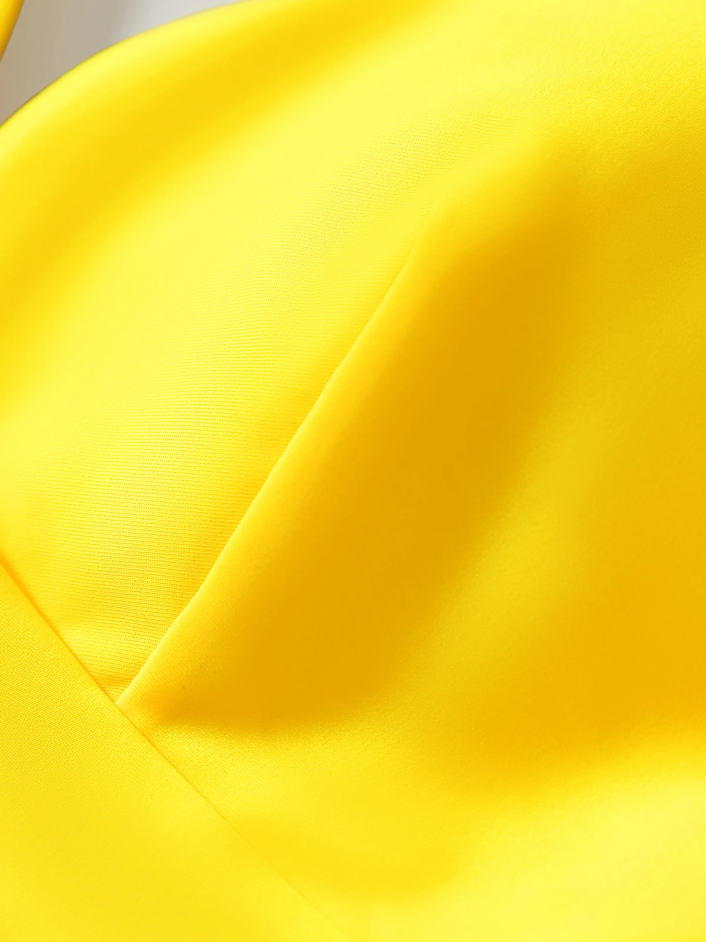 Family Matching Yellow Leaf Print Swim Trunks or Ruched Flutter Sleeve Bikini with Optional Swim Cover Up Yellow - Image 6
