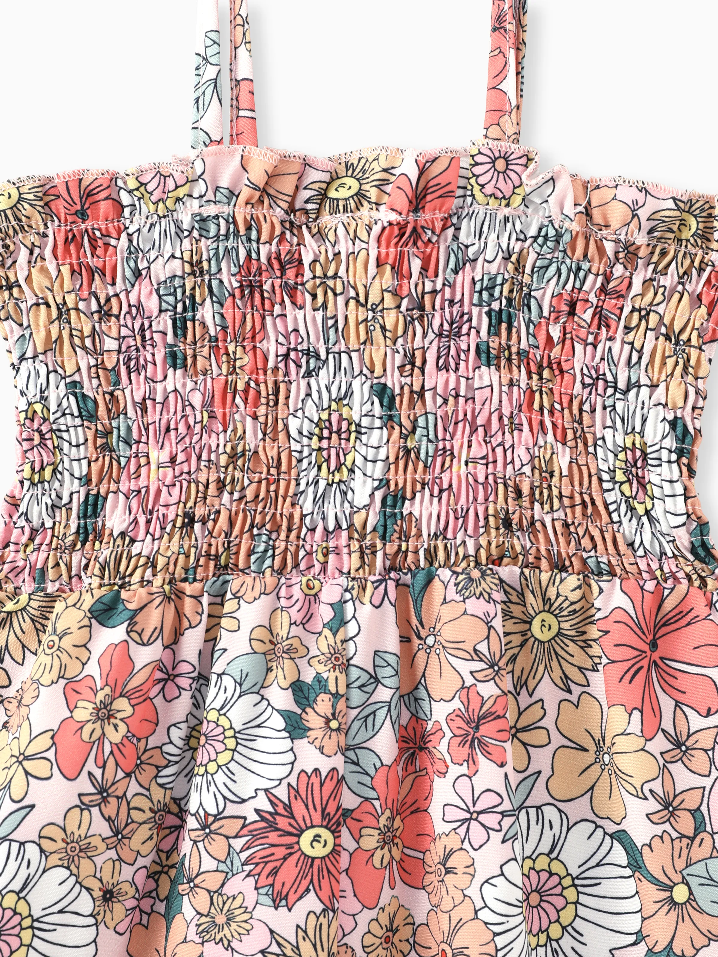 Toddler/Kid Girl Floral Horn Edge Jumpsuit Multicolor - Image 4