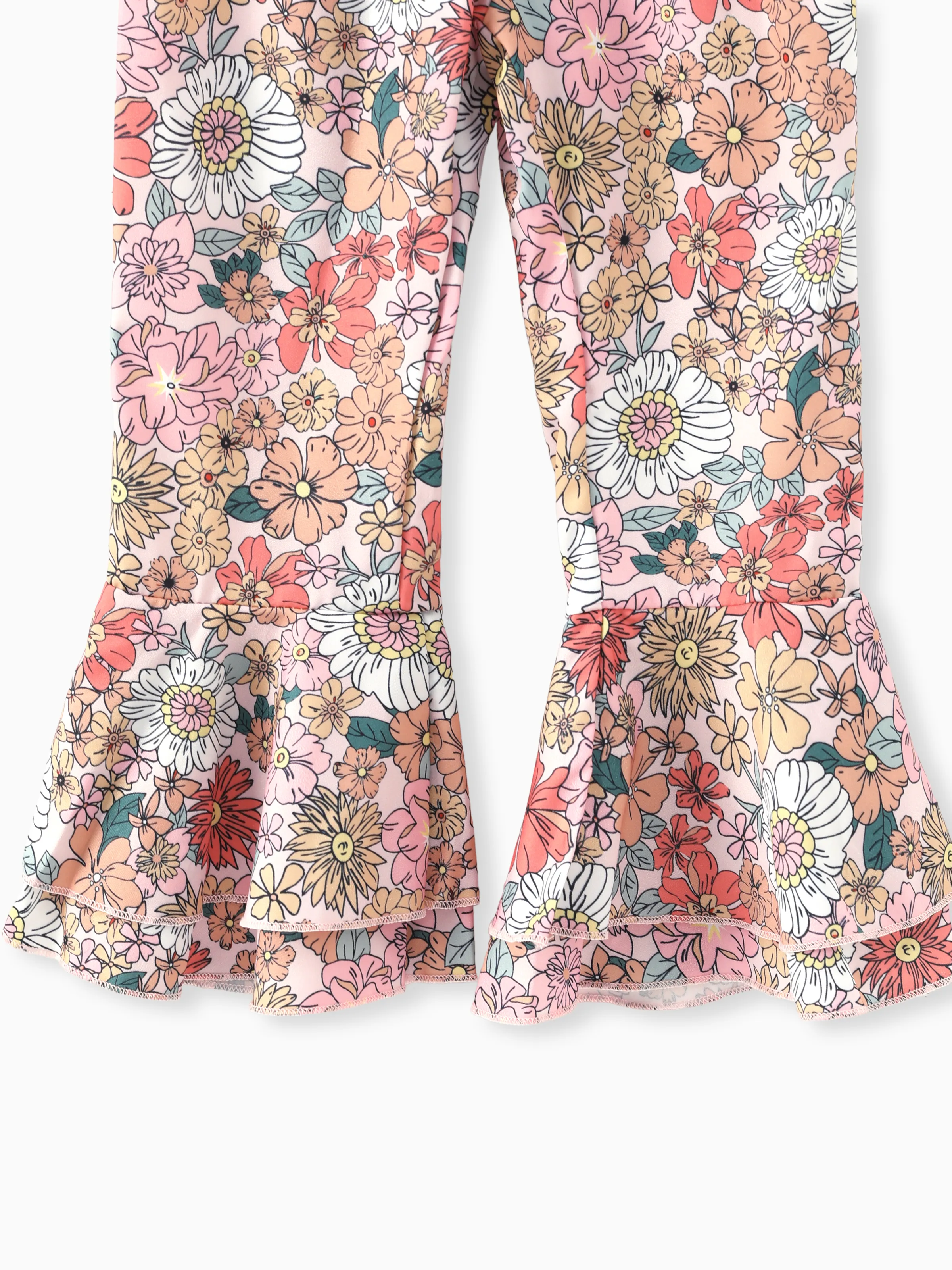 Toddler/Kid Girl Floral Horn Edge Jumpsuit Multicolor - Image 8