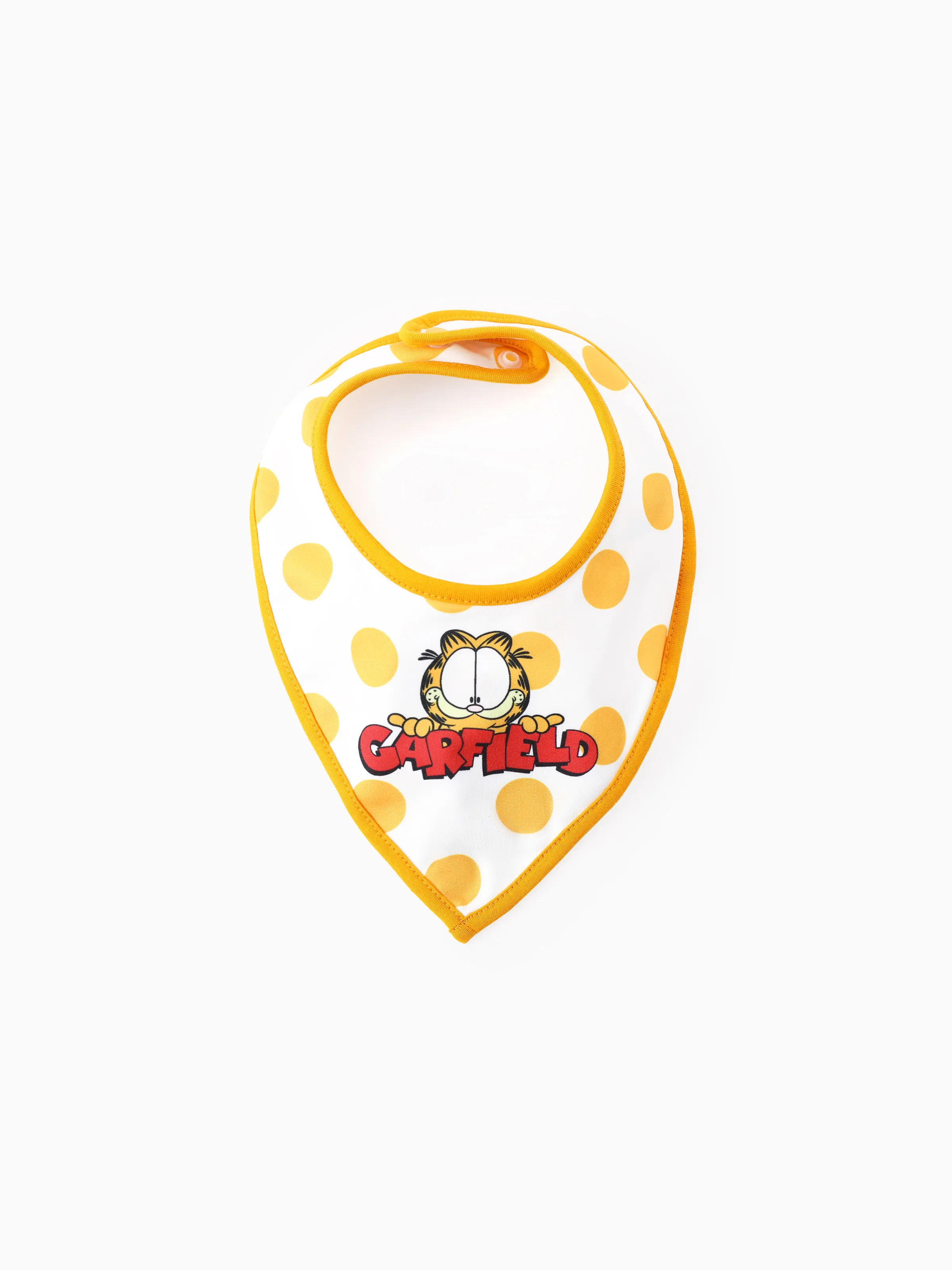 Garfield Baby Boy/Girl 2pcs Polka Dot Long-sleeve Jumpsuit with Drool Bibs Set
 Yellow - Image 8