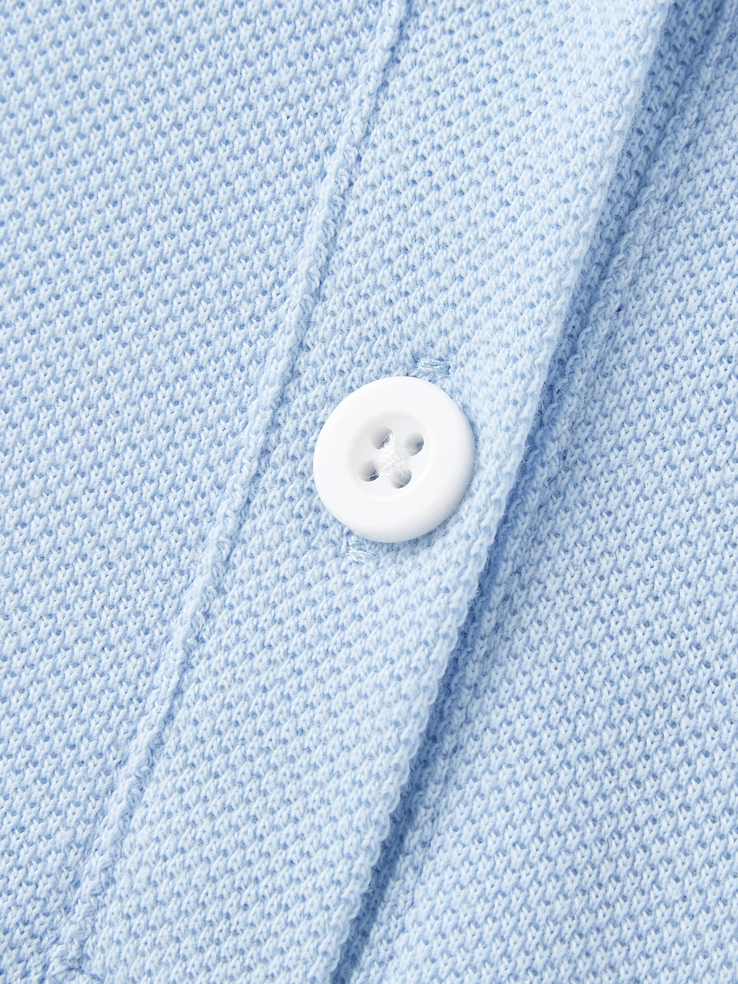 Girl's Casual Solid Color Dress - Shirt Collar, Polyester-Spandex Fabric, 1 Piece Light Blue - Image 5