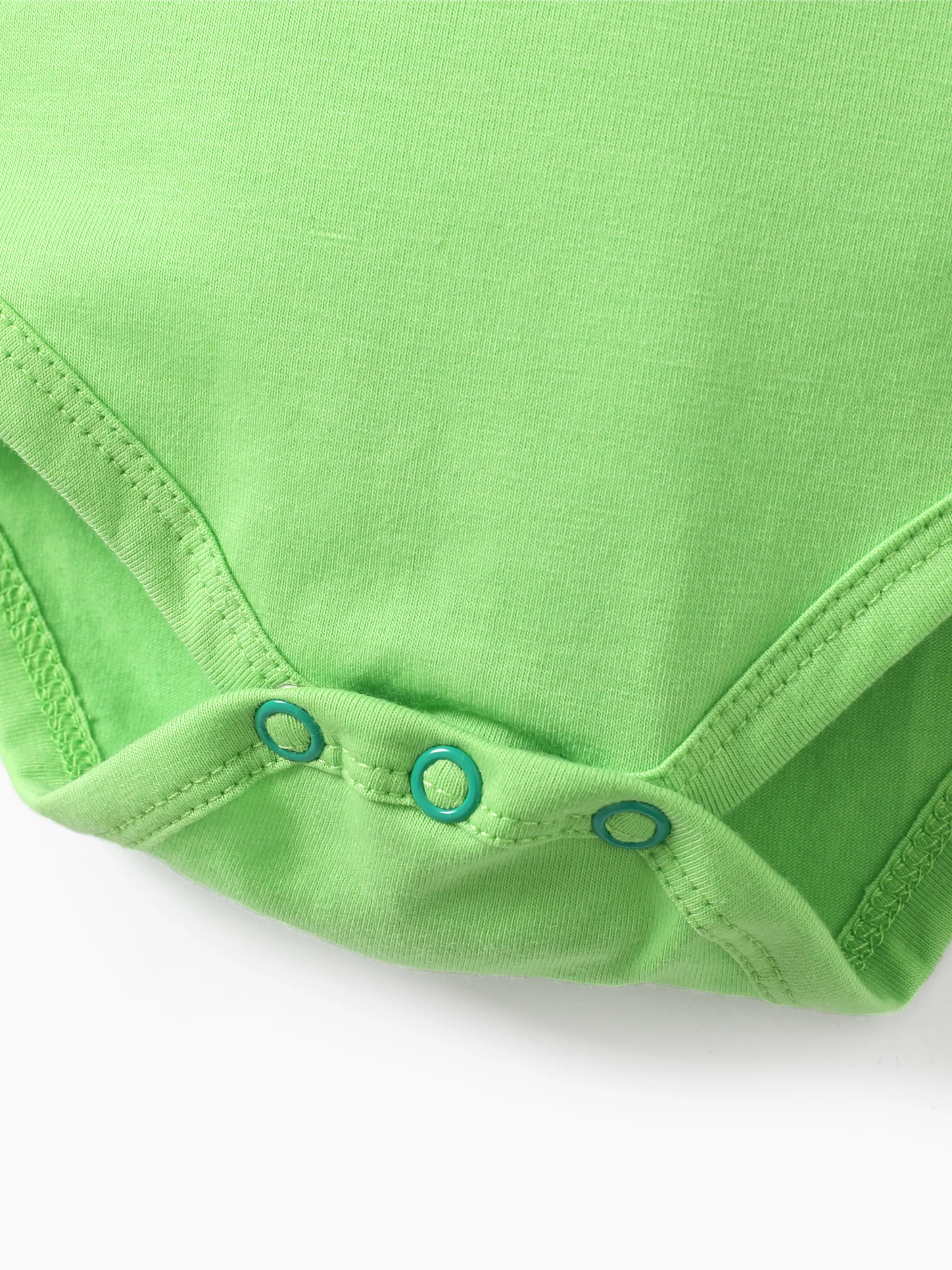 Harry Potter 1pc Baby Boy College Badge Pattern Romper Green - Image 5