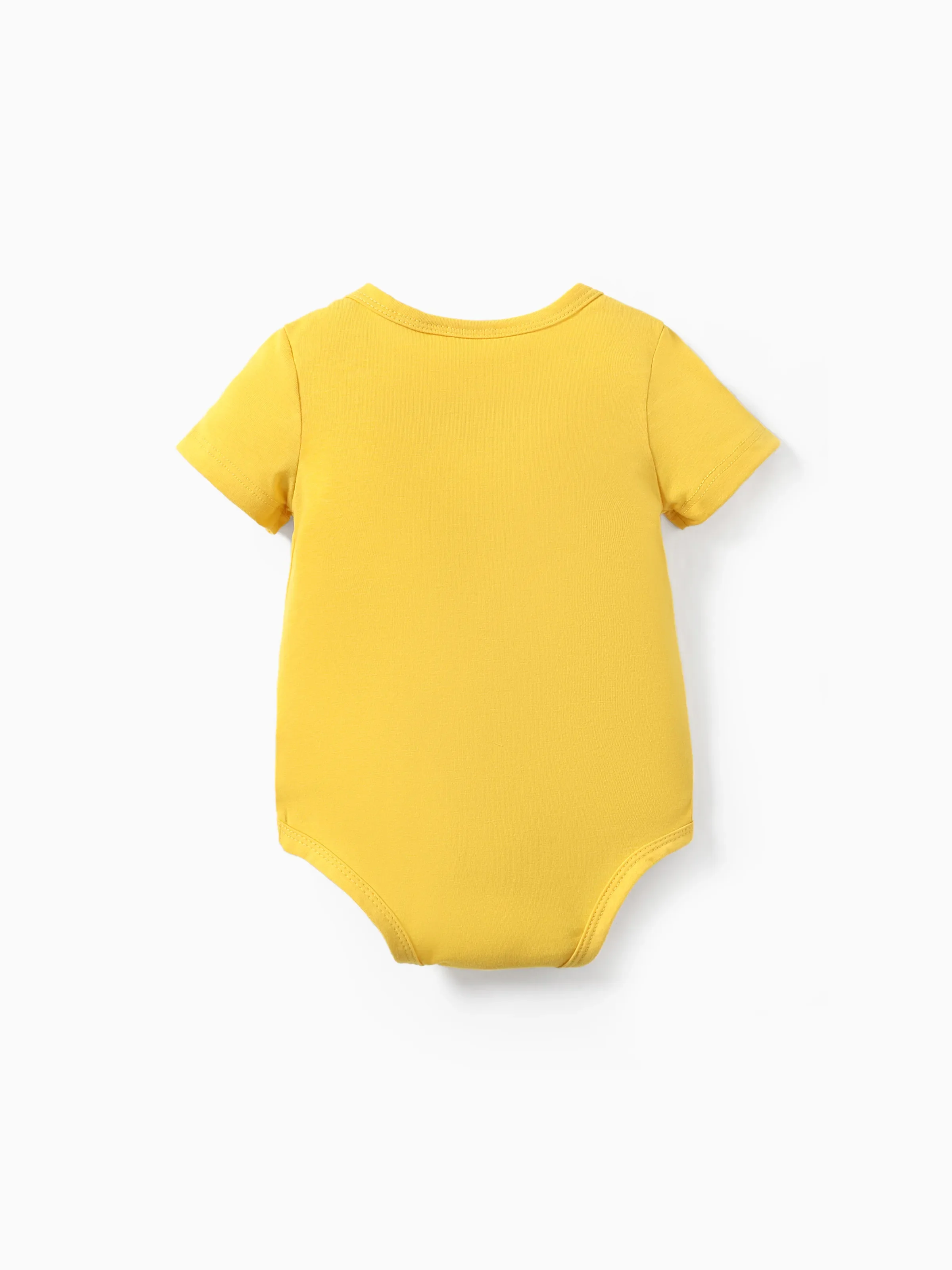 Harry Potter 1pc Baby Boy/girl College Badge Pattern Romper Yellow - Image 3