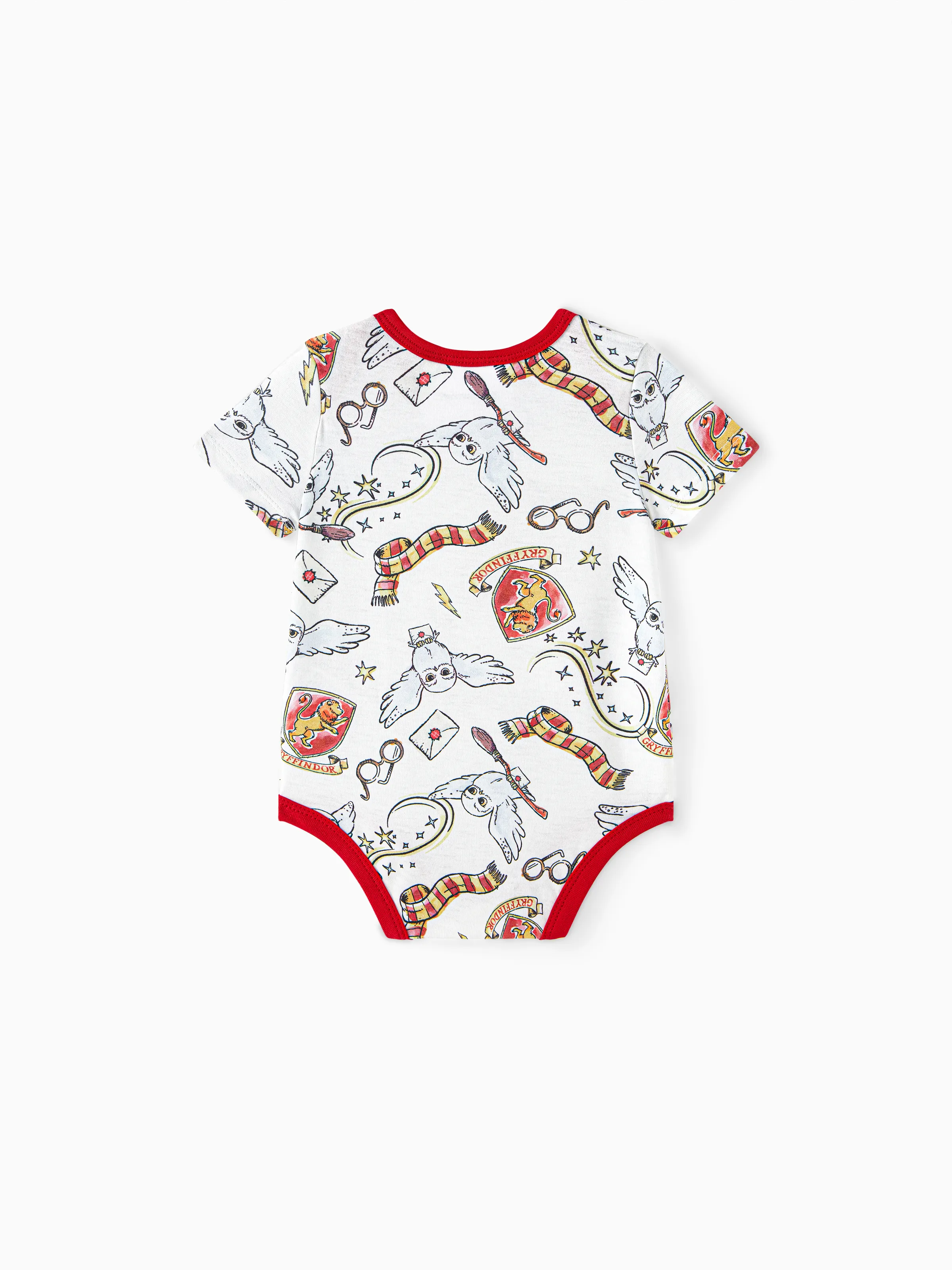 Harry Potter Baby Boy/Girl Short-sleeve Graphic Print Naia™ Romper White - Image 3
