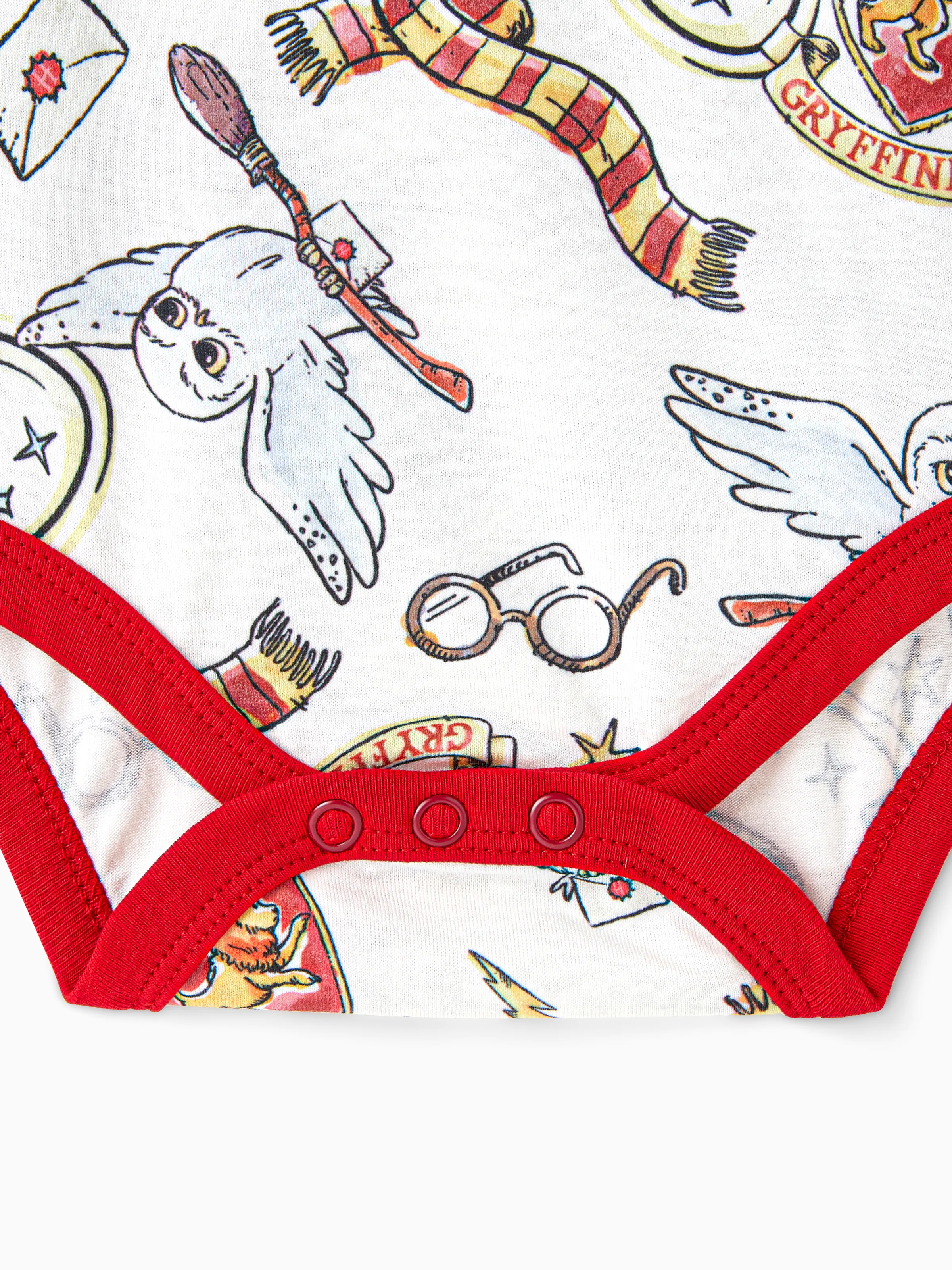 Harry Potter Baby Boy/Girl Short-sleeve Graphic Print Naia™ Romper White - Image 6