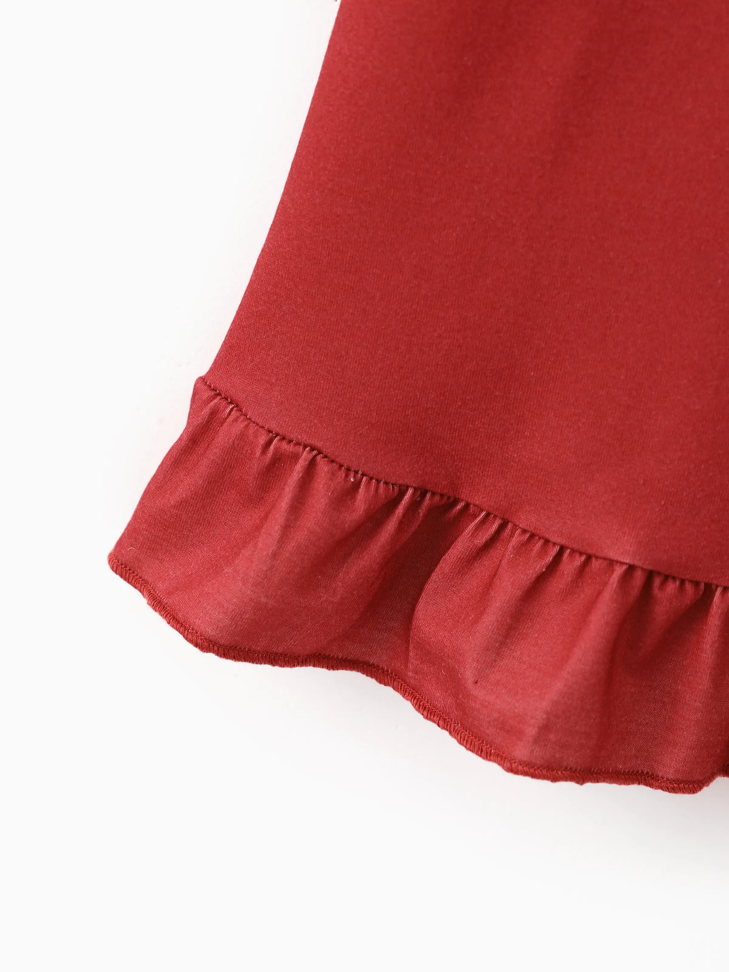 Harry Potter Kid Girl Ruffle Edge Pajamas Nightdress Burgundy - Image 6