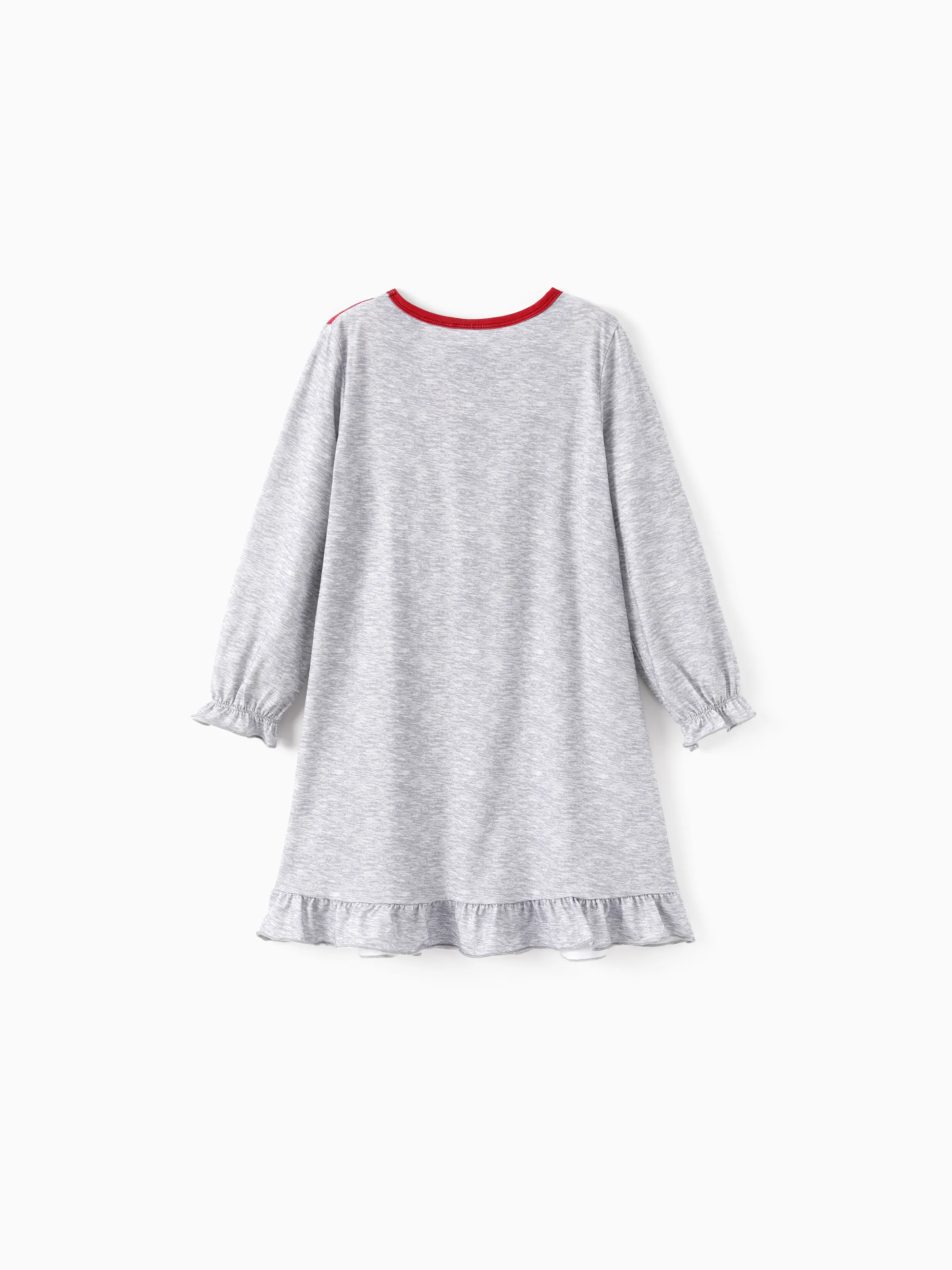 Harry Potter Kid Girl Ruffle Edge Pajamas Nightdress Light Grey - Image 4