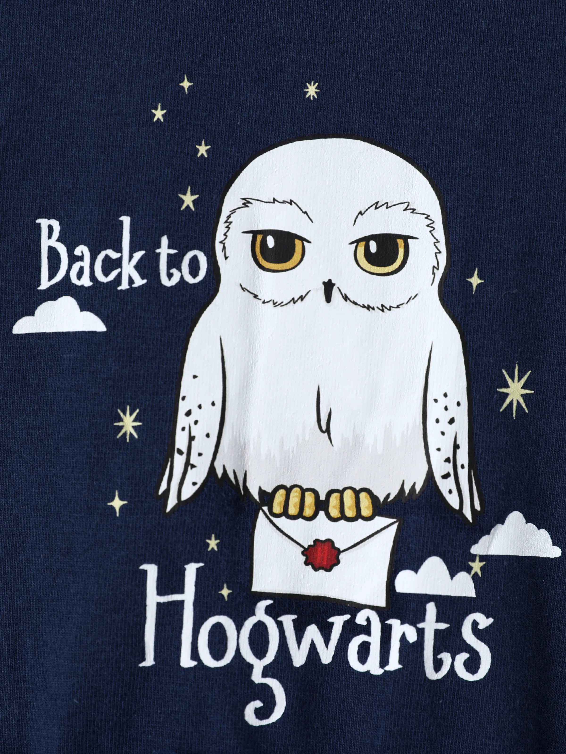 Harry Potter Toddler/Kid Girl Cotton Owl/College Print Ruffle-sleeve Mesh Dress Deep Blue - Image 2