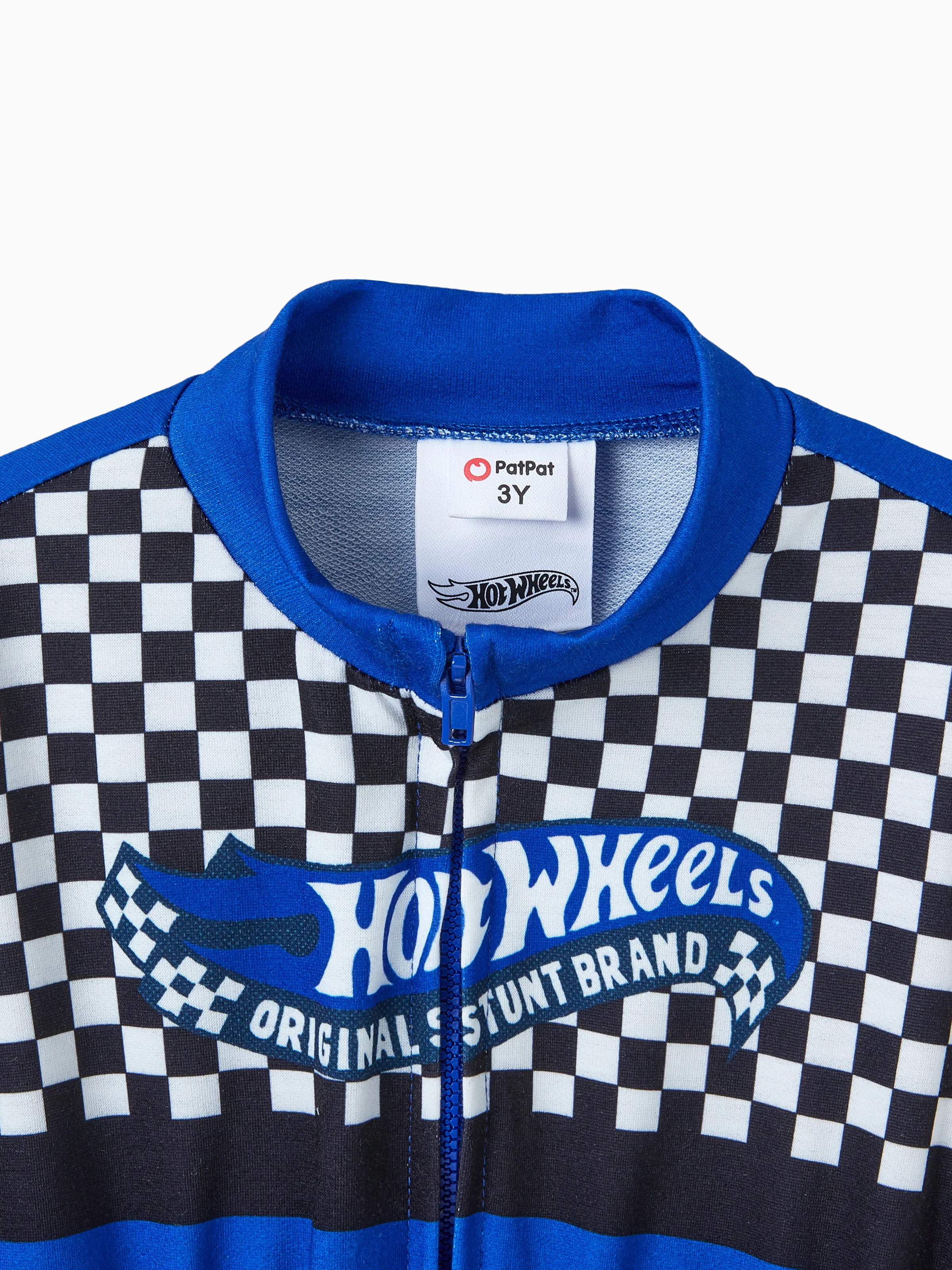 Hot Wheels Toddler Boy Colorblock Logo Print Long-sleeve Racing Jumpsuit Blue - Image 4