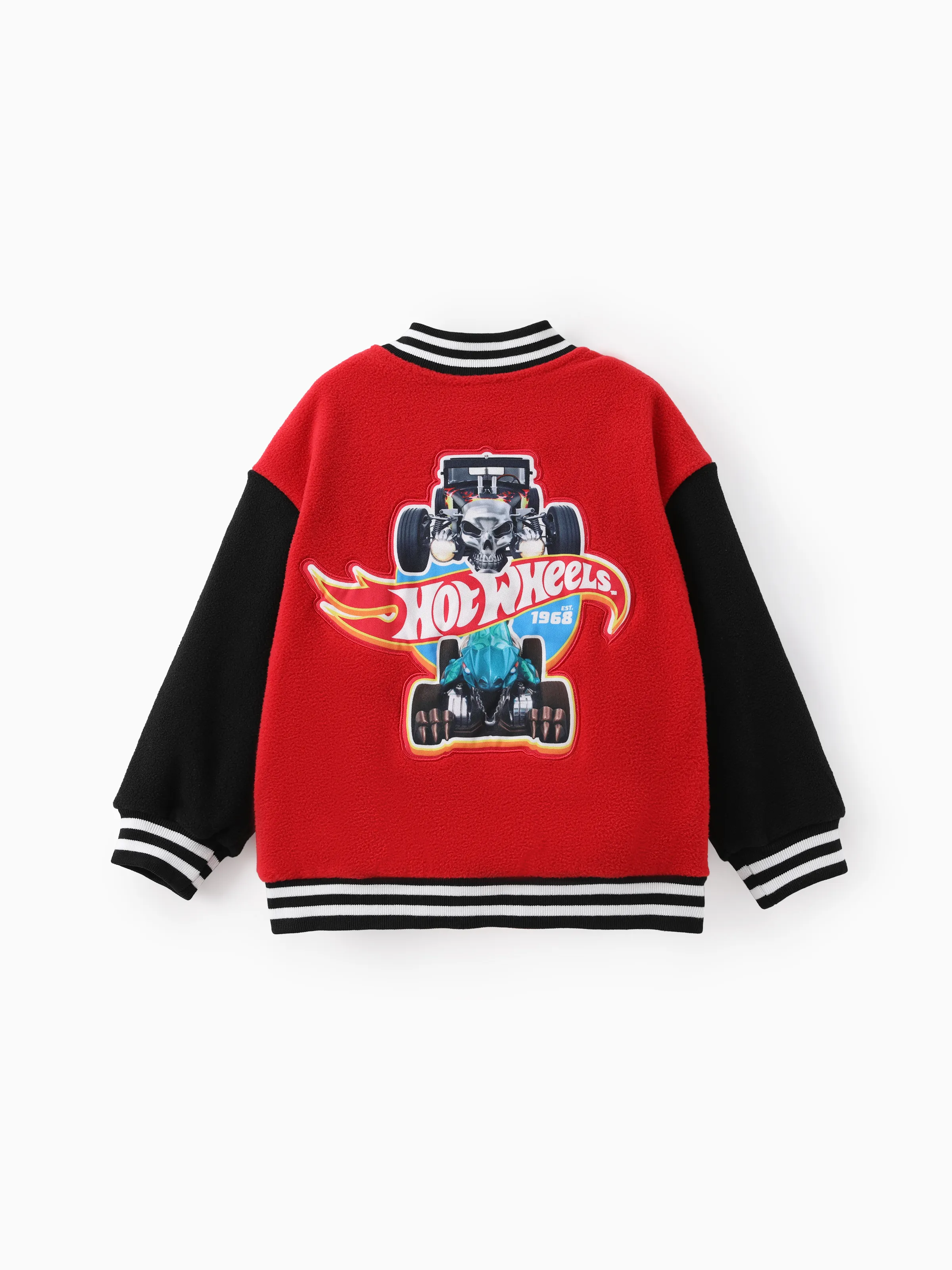 Hot Wheels Toddler/Kid Boy 1pc Varsity Bomber Jacket Red - Image 4