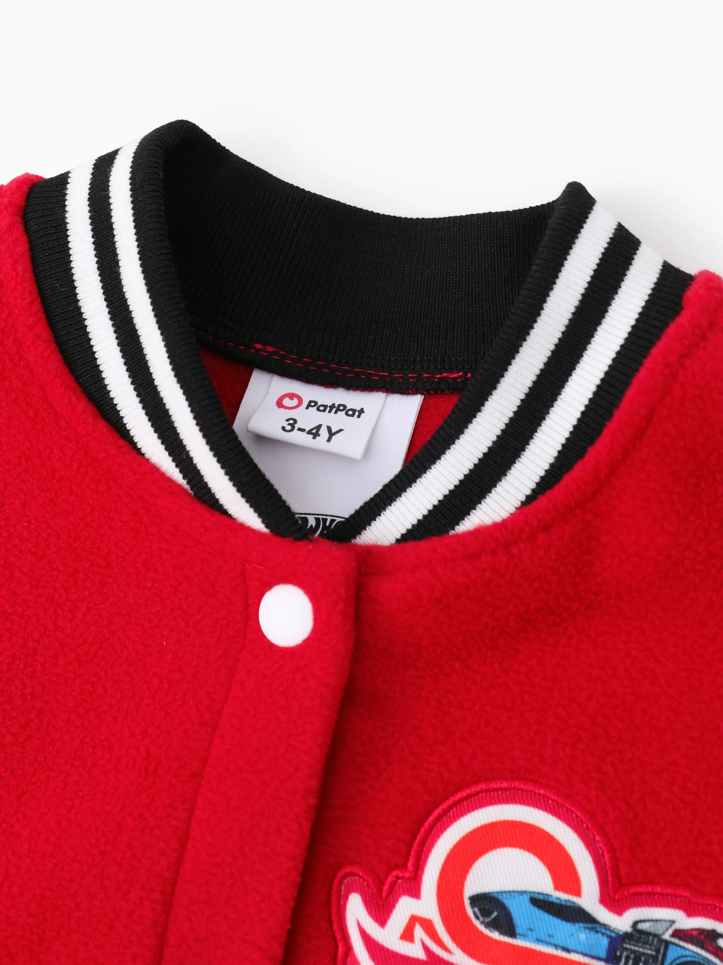 Hot Wheels Toddler/Kid Boy 1pc Varsity Bomber Jacket Red - Image 5