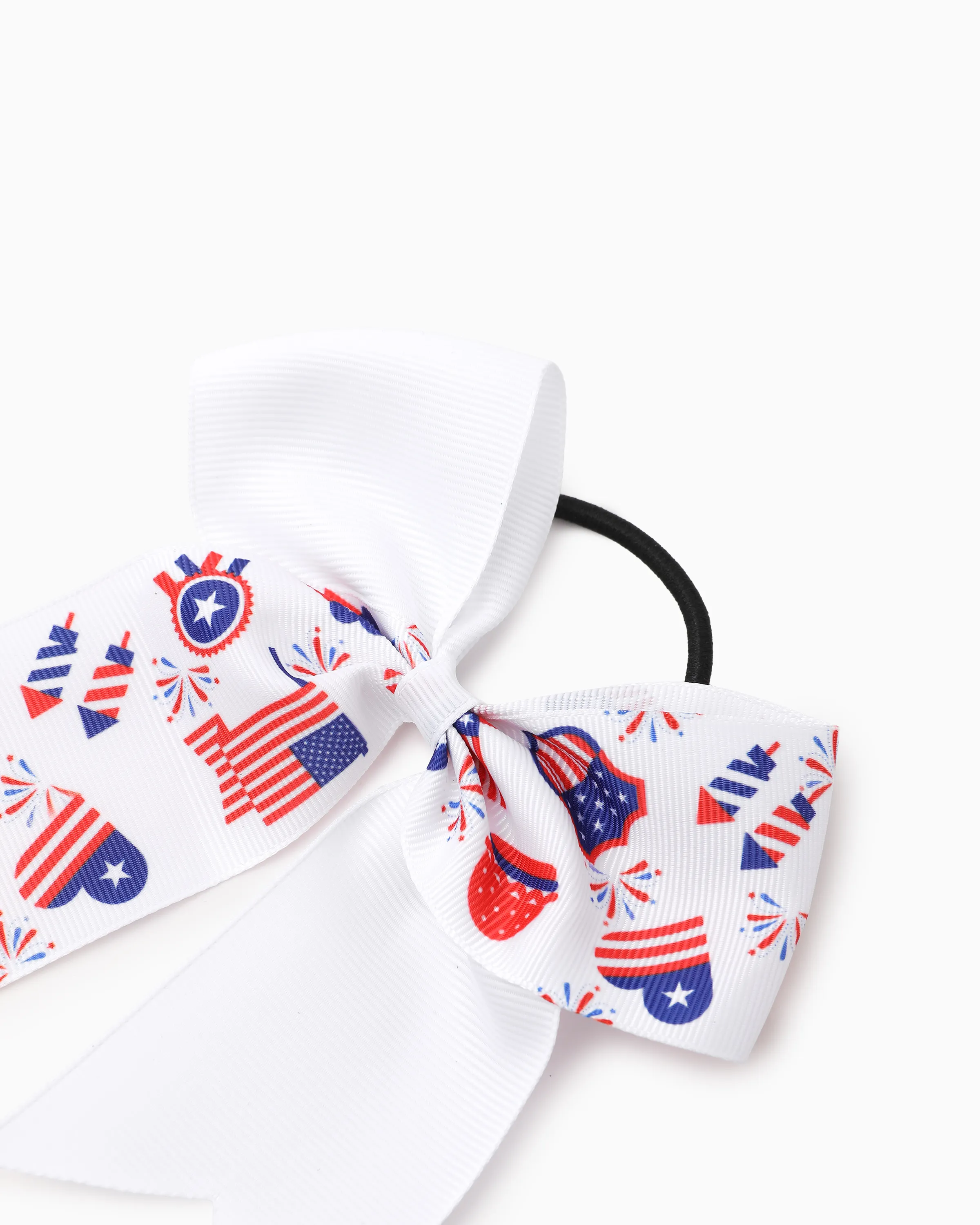 Independence Day Mommy and Me 5-Pack Patriotic Bow Hair Ties Multi-color - Image 5