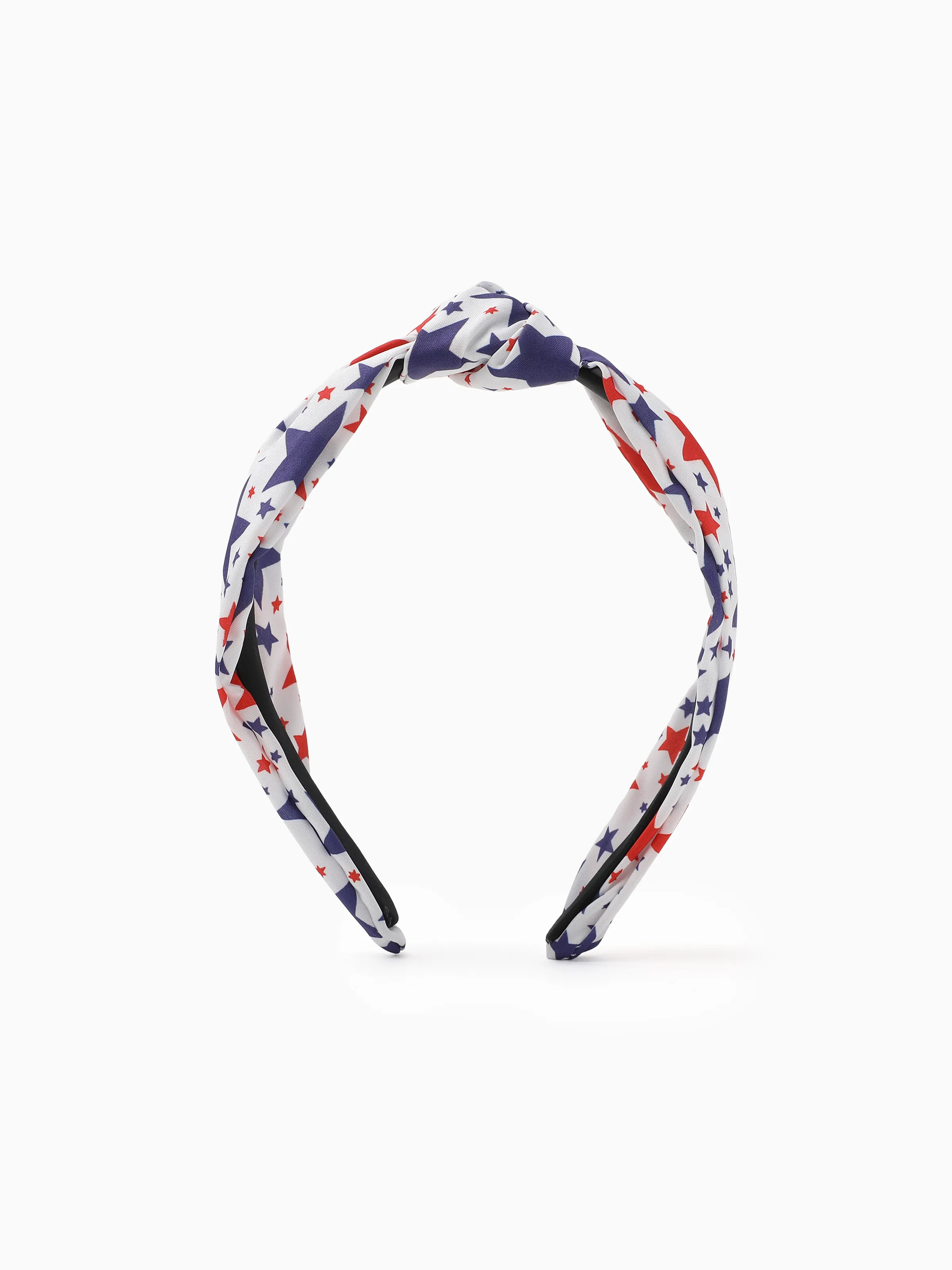 Independence Day Mommy and Me Patriotic Star Print Knotted Headband Color block - Image 4