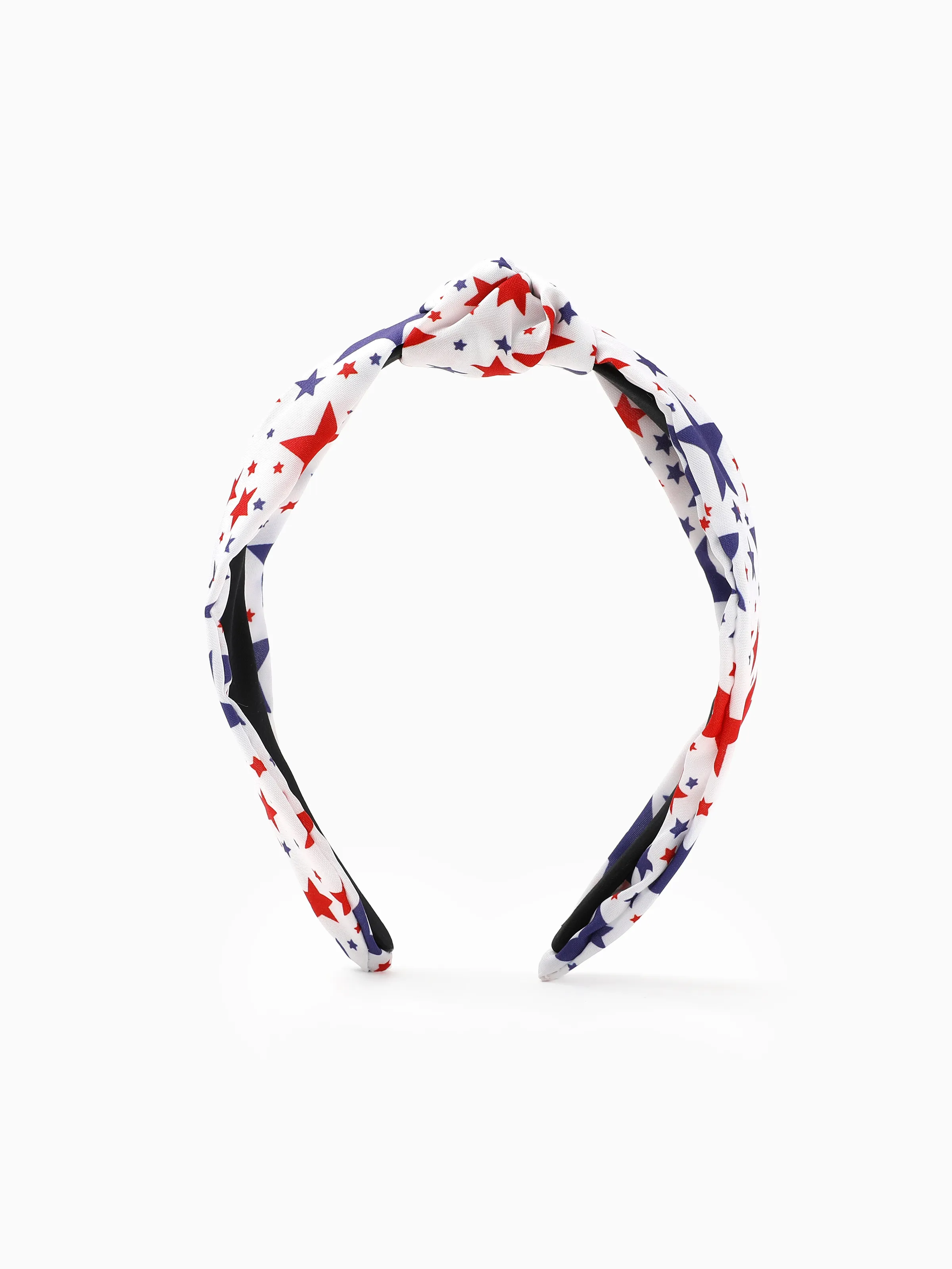 Independence Day Mommy and Me Patriotic Star Print Knotted Headband Color block - Image 5