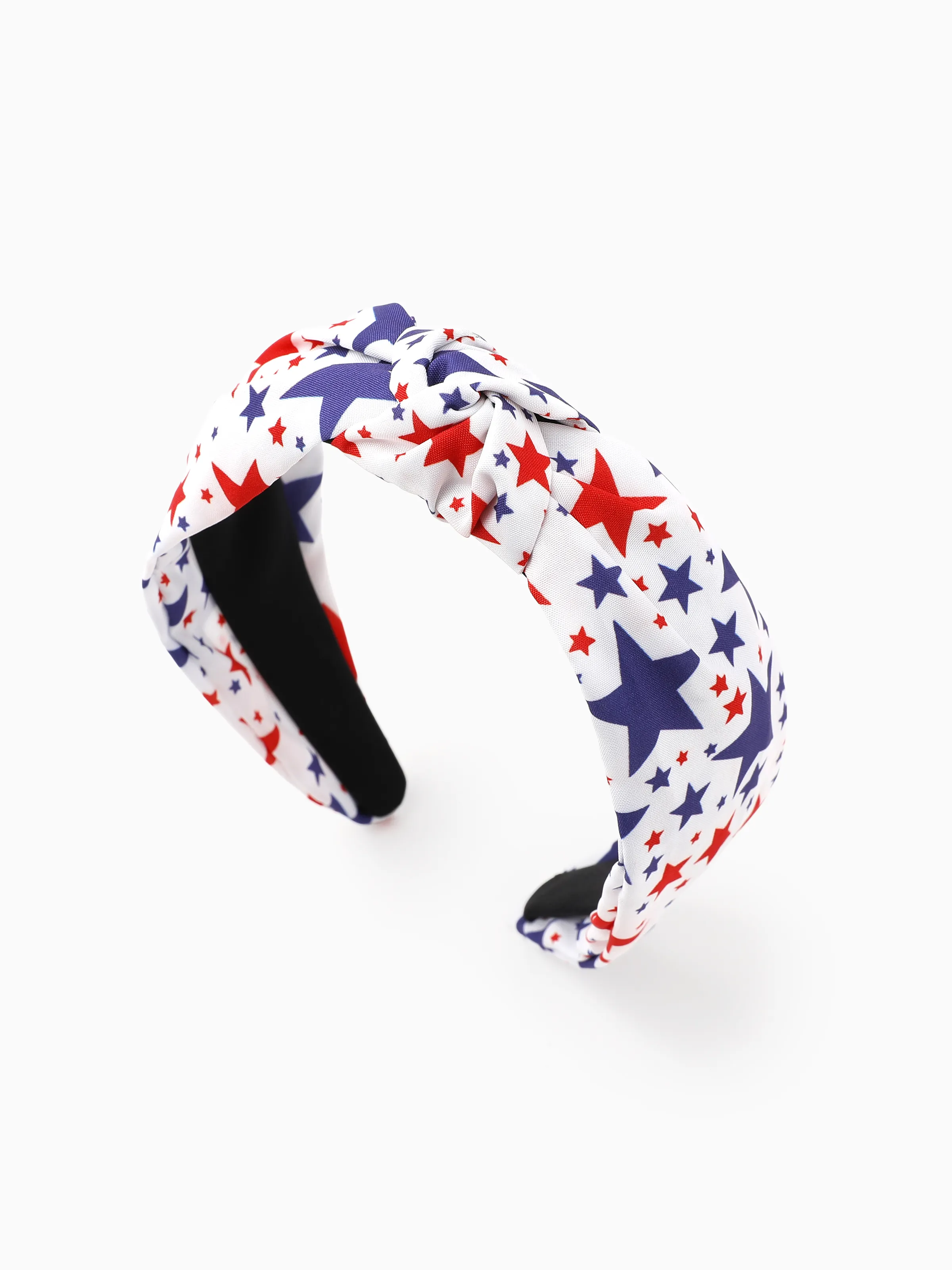 Independence Day Mommy and Me Patriotic Star Print Knotted Headband Color block - Image 6