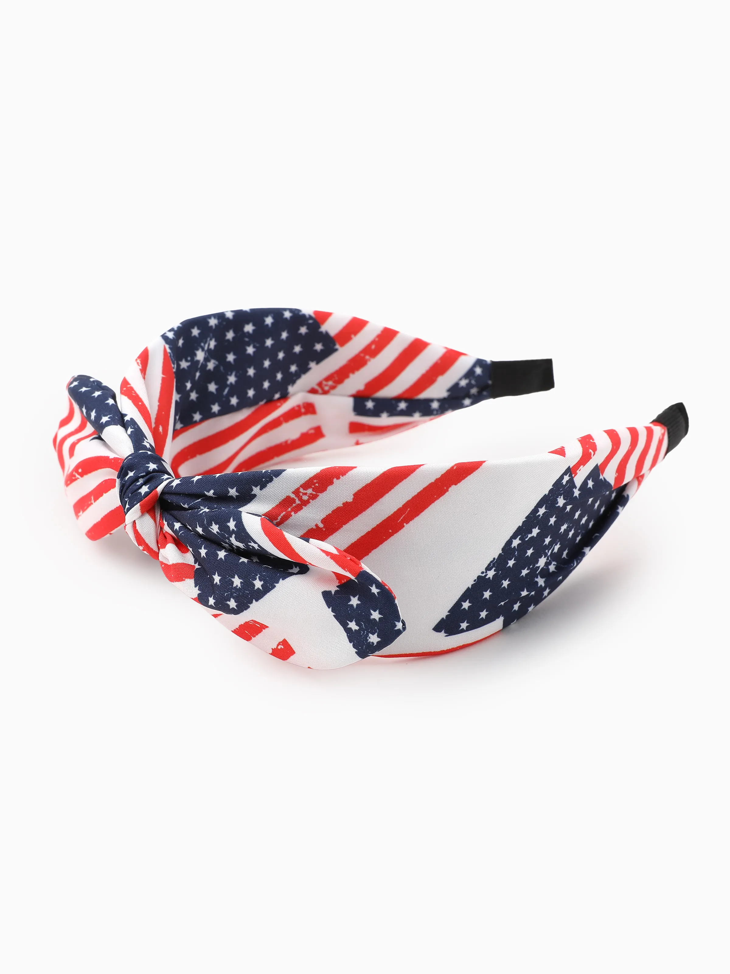 Independence Day Mommy and Me Patriotic Star Stripe Bow Headband Deep Blue - Image 6