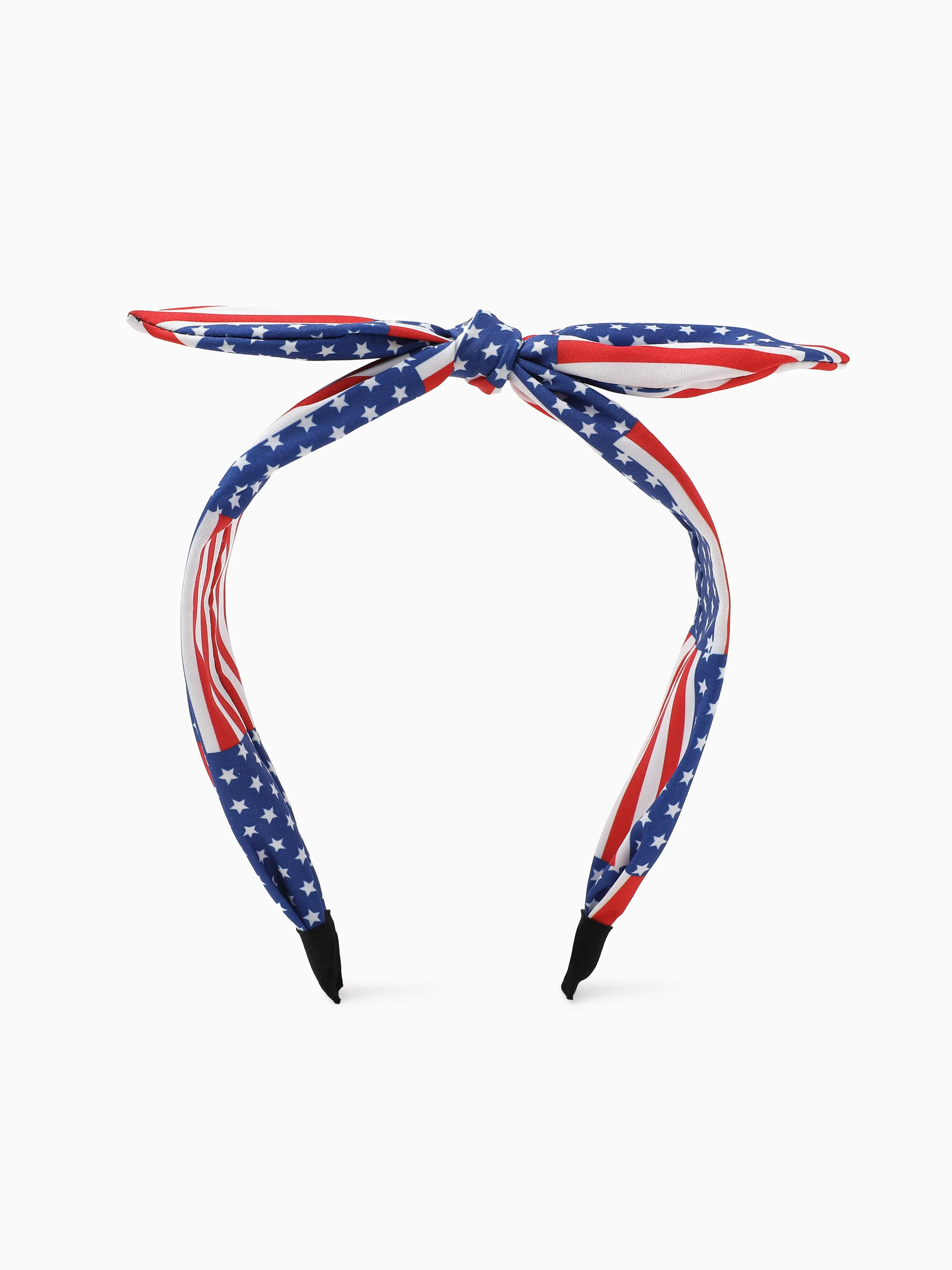 Independence Day Mommy and Me Patriotic Star Stripe Bow Headband Navy - Image 6