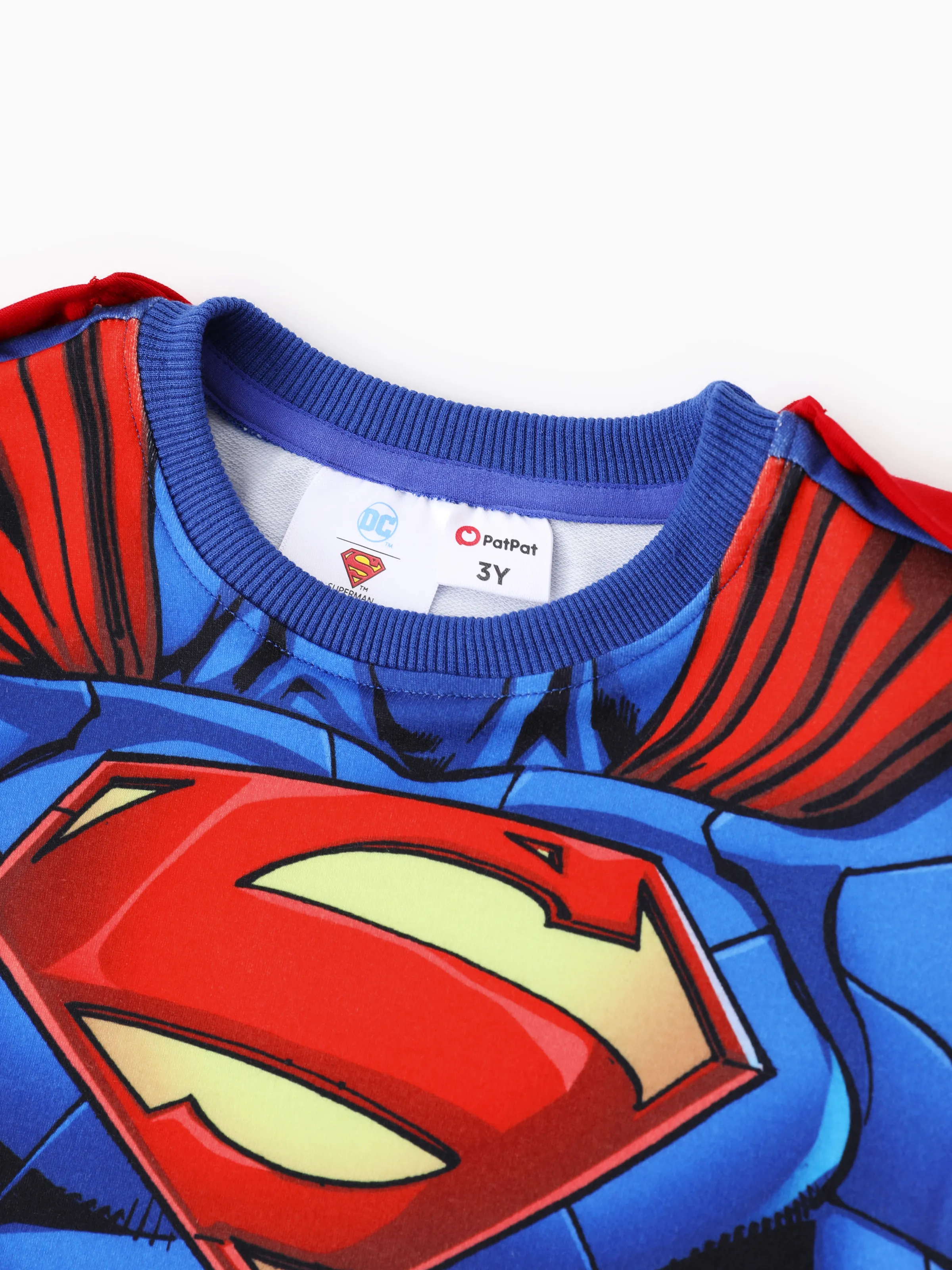 Justice League Toddler Boy Superman/Batman 3pcs Cosplay Costume with Removable Cloak Set Blue - Image 10