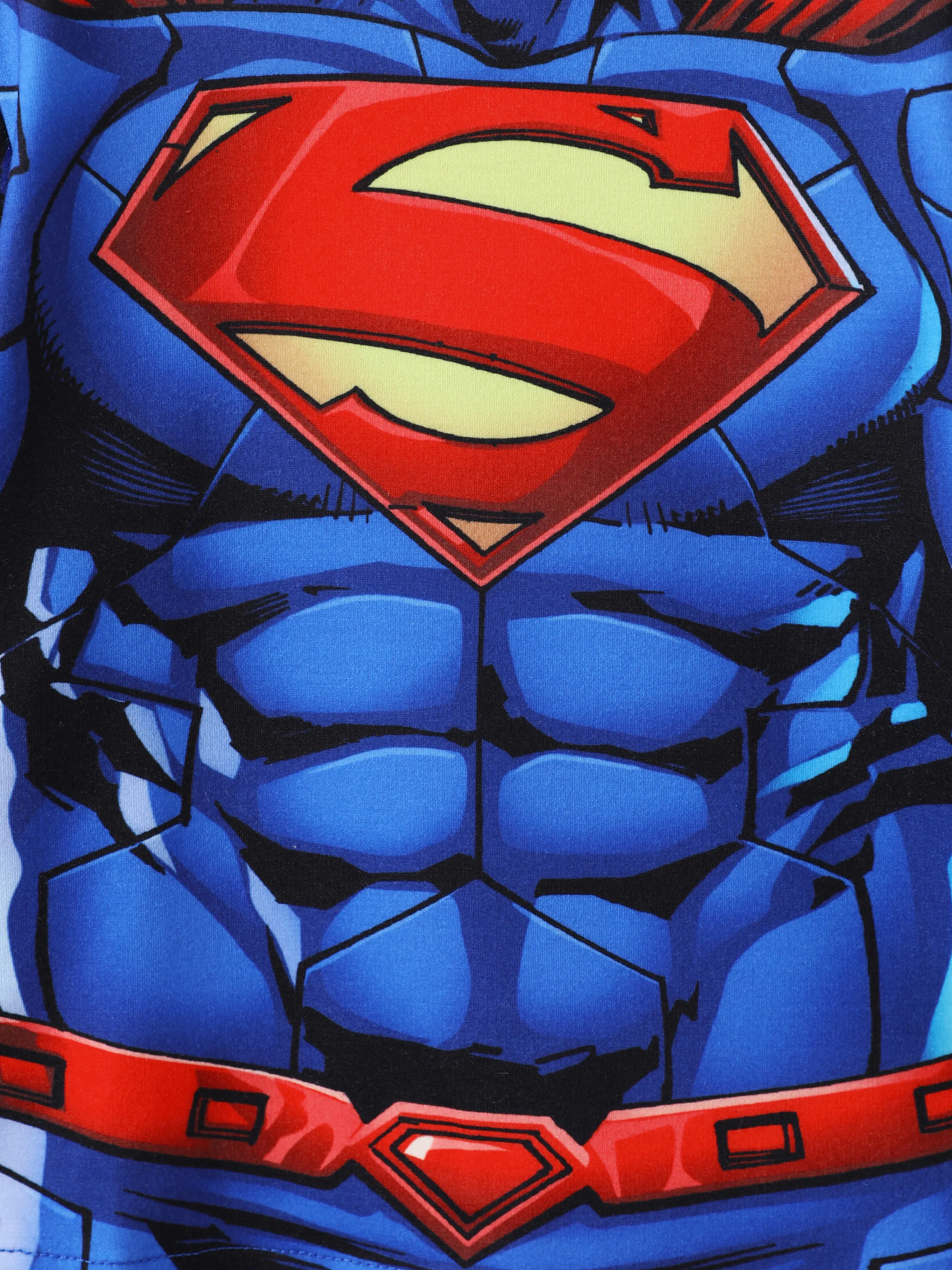 Justice League Toddler Boy Superman/Batman 3pcs Cosplay Costume with Removable Cloak Set Blue - Image 11