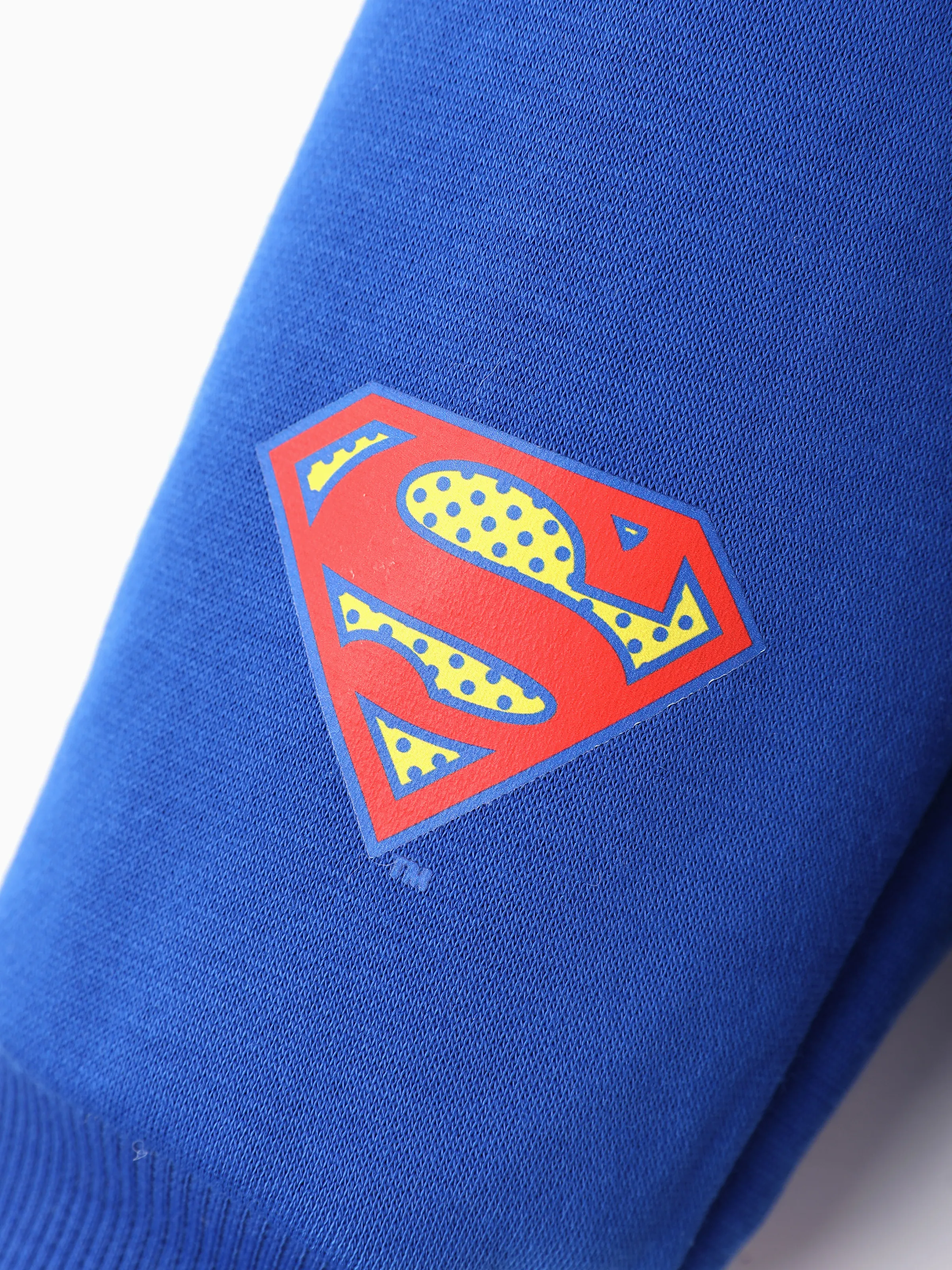Justice League Toddler/Kid Boy 1pc Batman/Superman Pattern Hooded Sweatshirt Blue - Image 5
