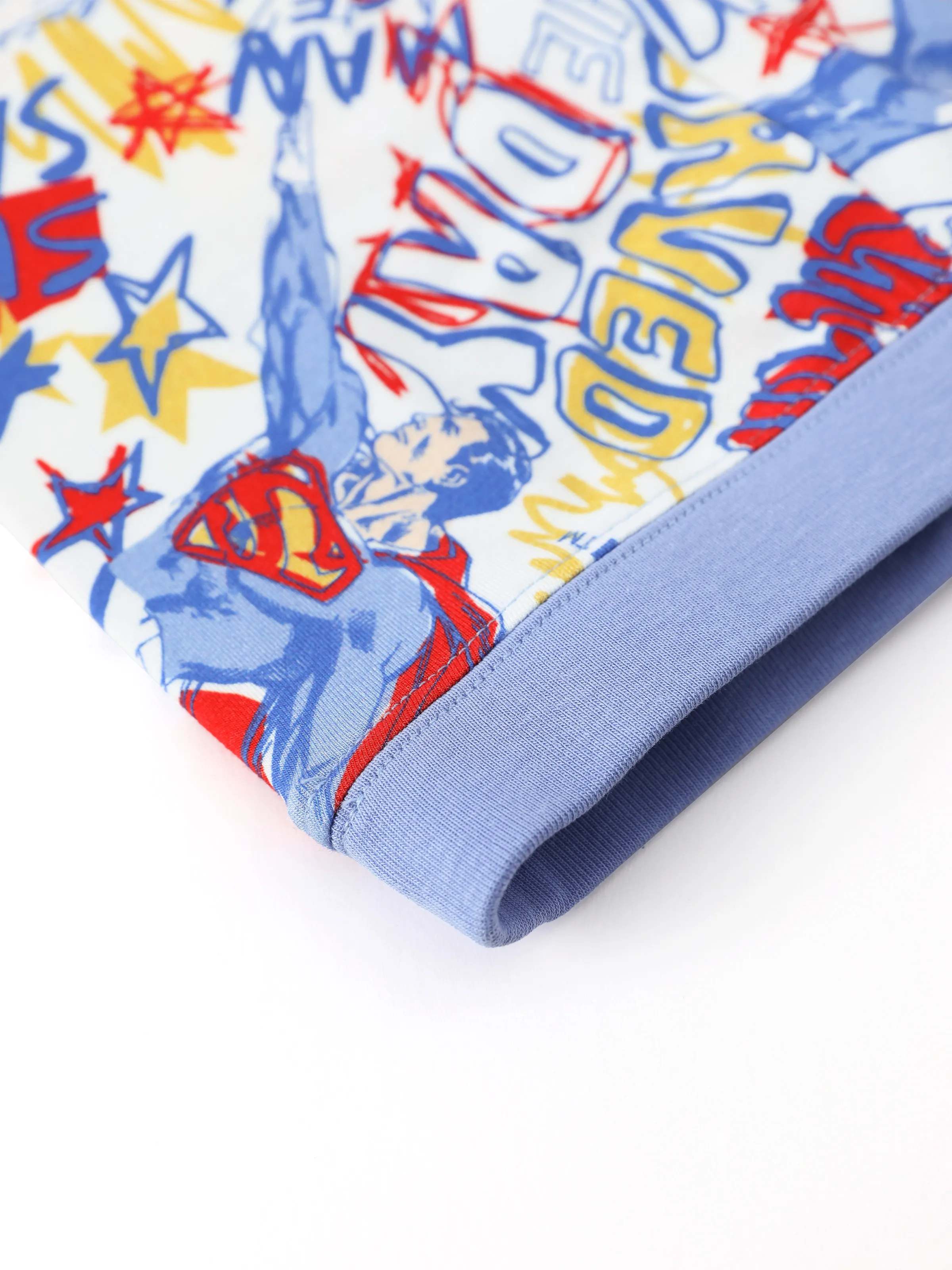 Justice League Toddler/Kid Boy Bamboo Superman 2pcs Snug-Fitting Pajamas Set Blue - Image 12