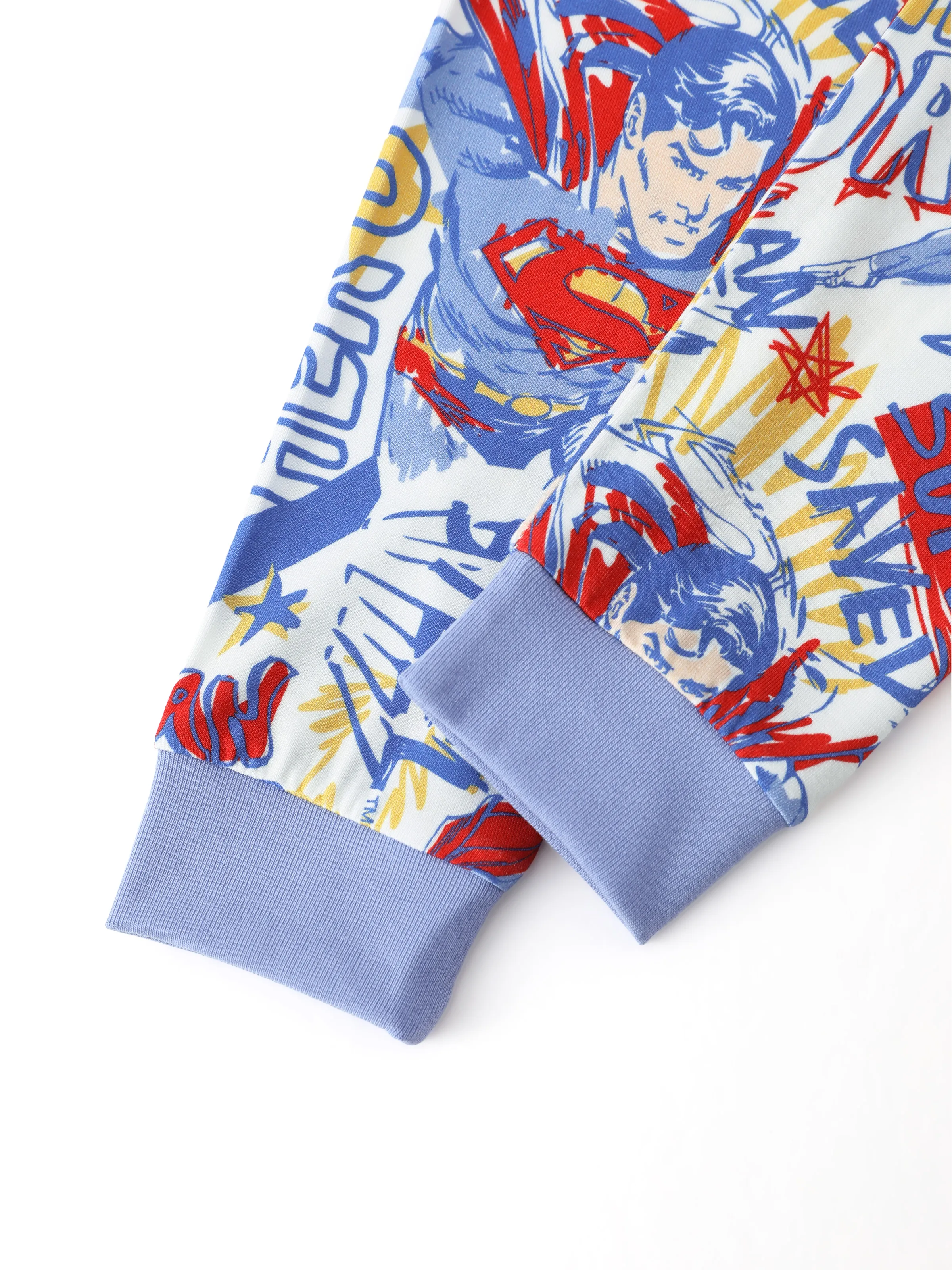 Justice League Toddler/Kid Boy Bamboo Superman 2pcs Snug-Fitting Pajamas Set Blue - Image 9