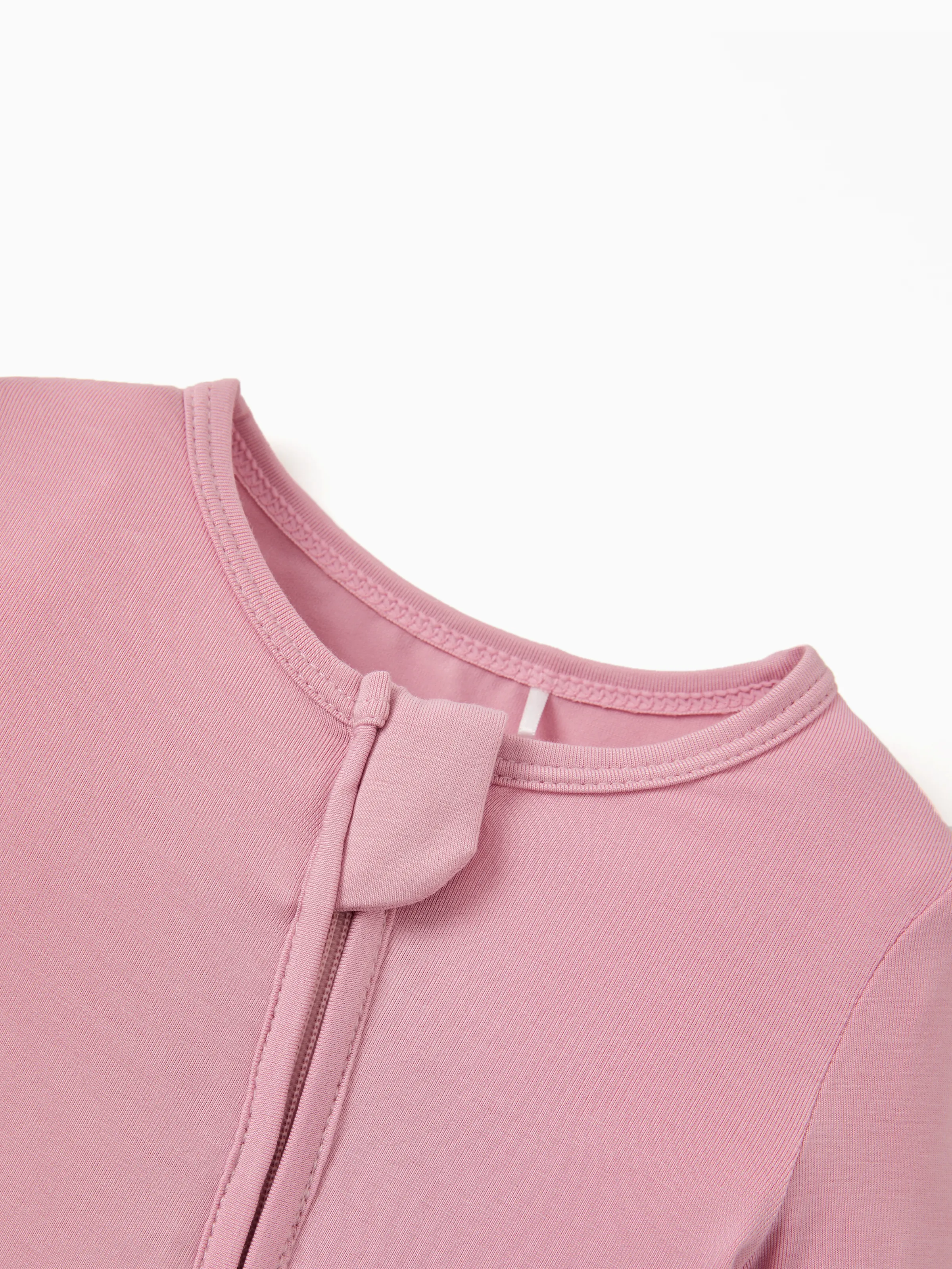 Kids Baby / Girl Bamboo Pajamas With Childlike Print (Snug-Fitting) Pink - Image 10