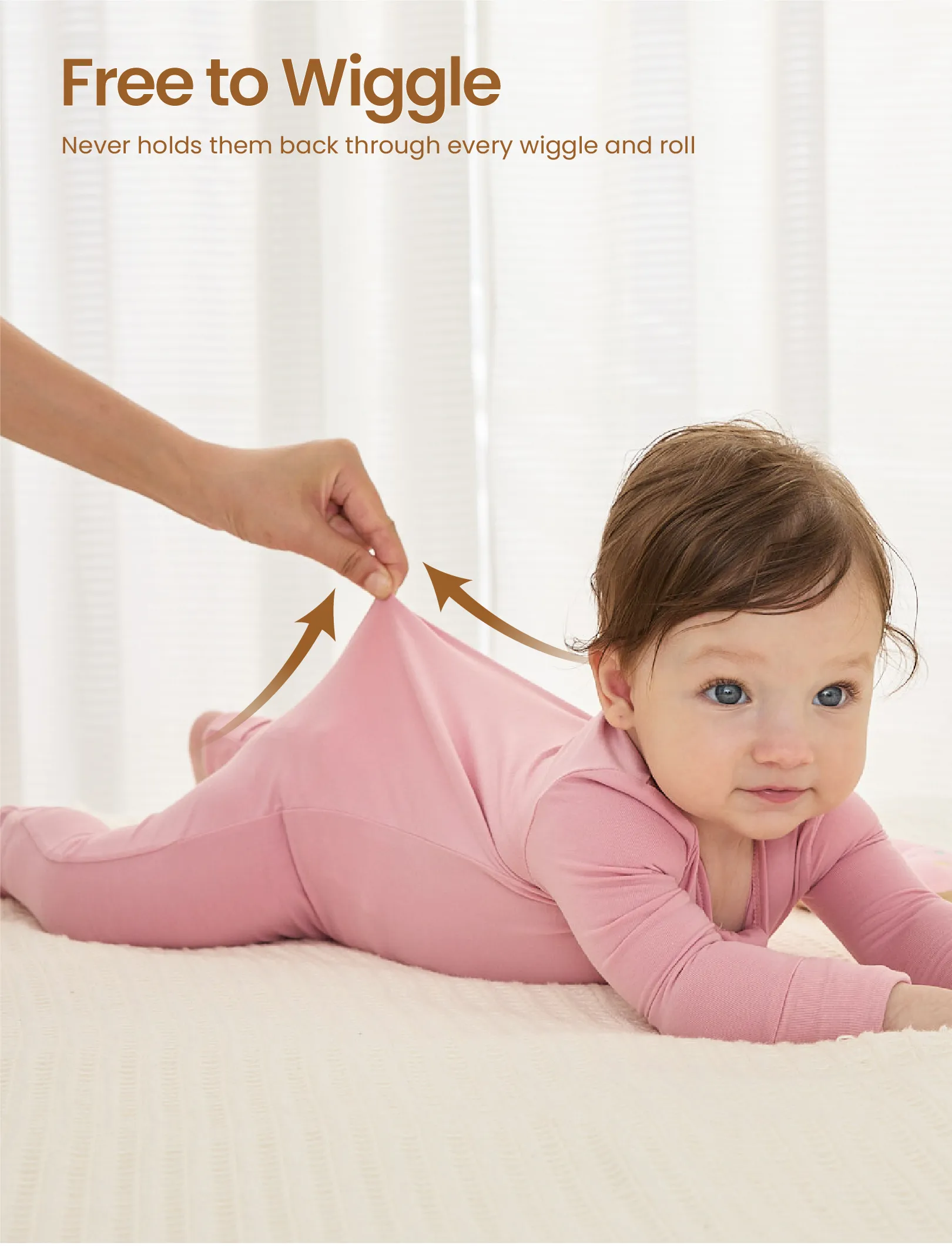 Kids Baby / Girl Bamboo Pajamas With Childlike Print (Snug-Fitting) Pink - Image 5