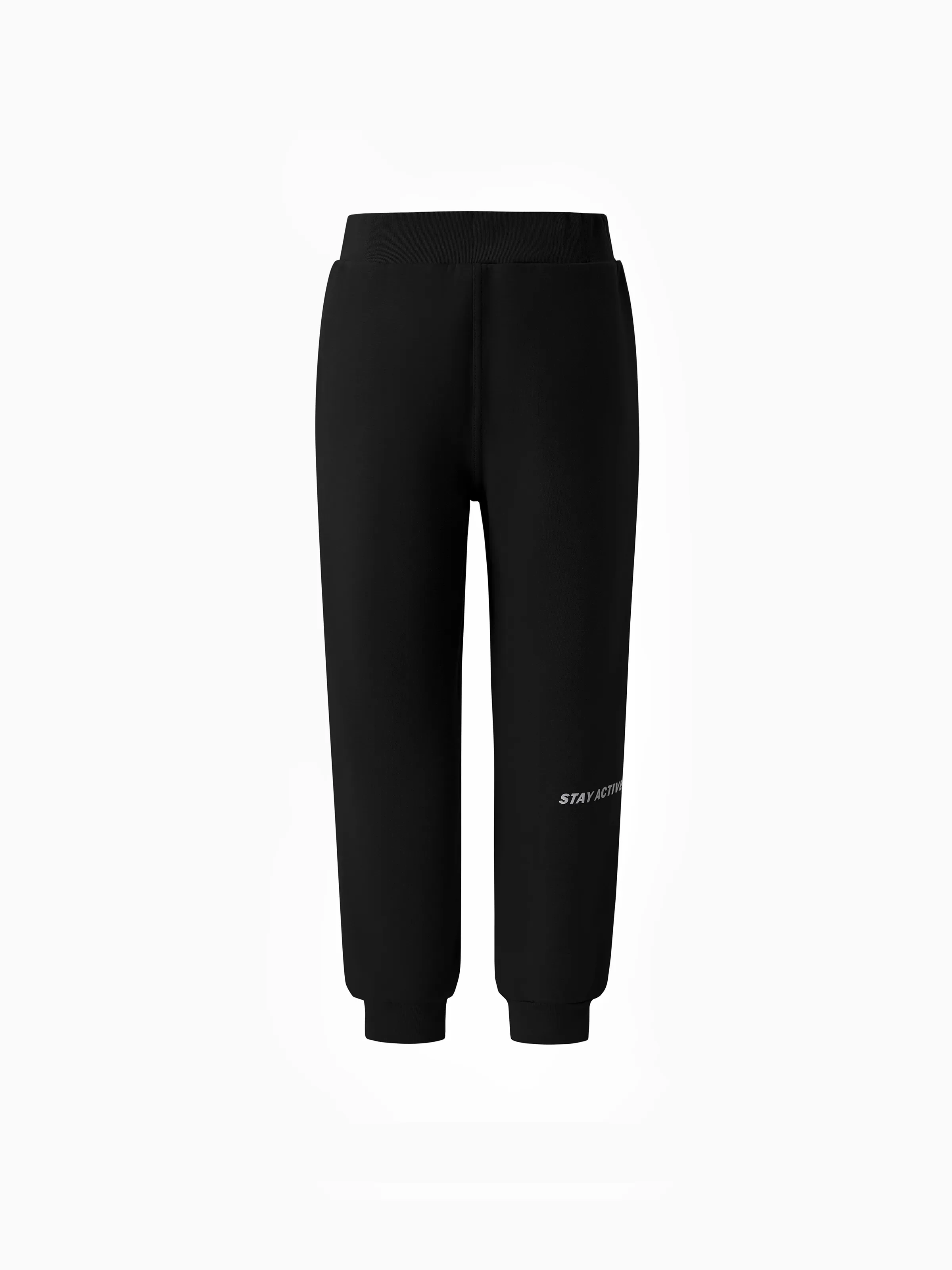 kids fleece lined jogger pants with reflective print and pockets warm breathable and moisture wicking sweatpants for boys and girls deep black - Image 7