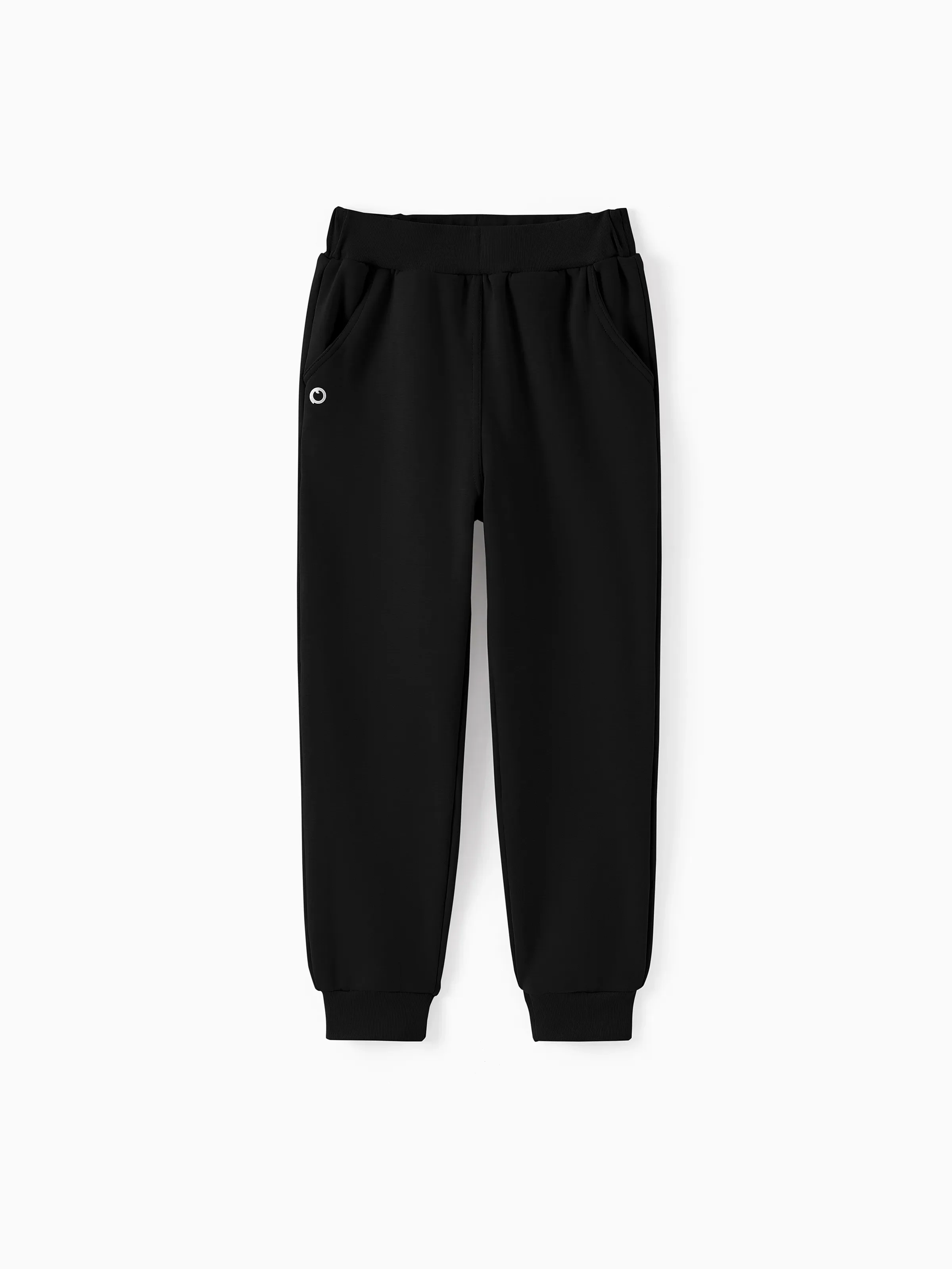 kids fleece lined jogger pants with reflective print and pockets warm breathable and moisture wicking sweatpants for boys and girls deep black - Image 8