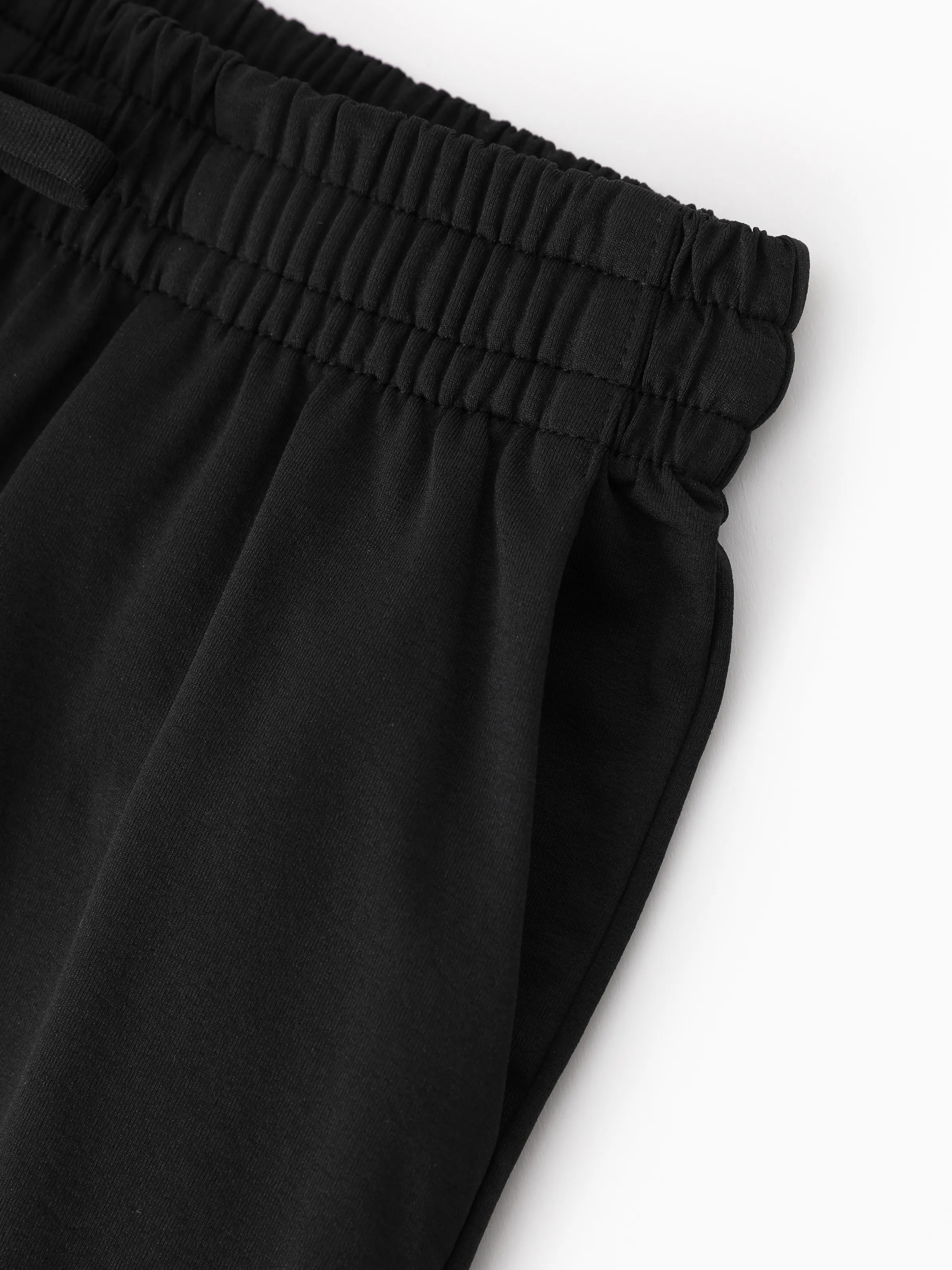 kids-jogger-pants-with-elastic-waistband-and-drawstring-comfortable-everyday-sweatpants-with-pockets-for-boys-and-girls-black - Image 4