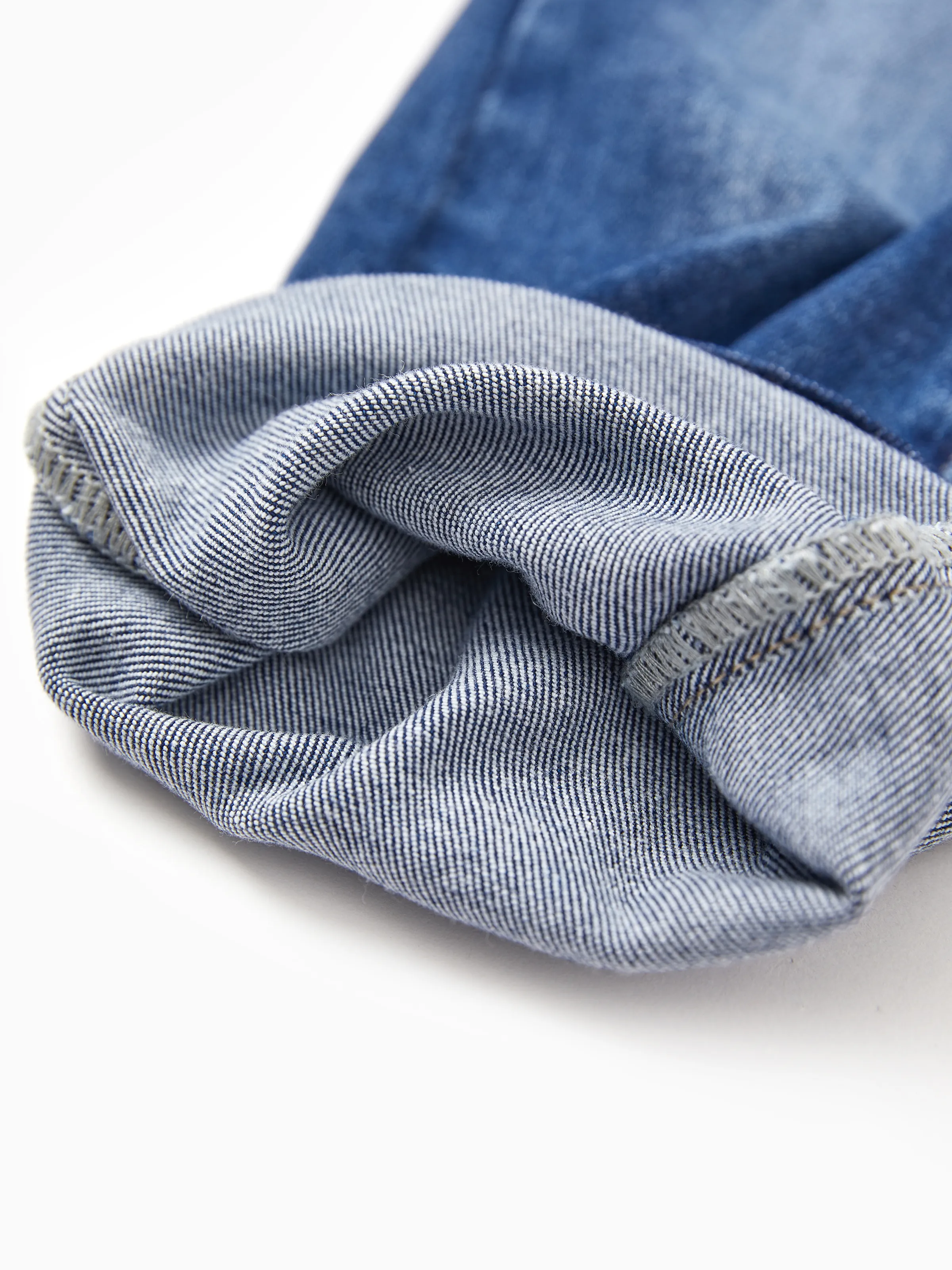 Kids Pull On Elastic Waist Denim Jeans Soft Stretch Comfortable Everyday Pants with Pockets Deep Blue - Image 16