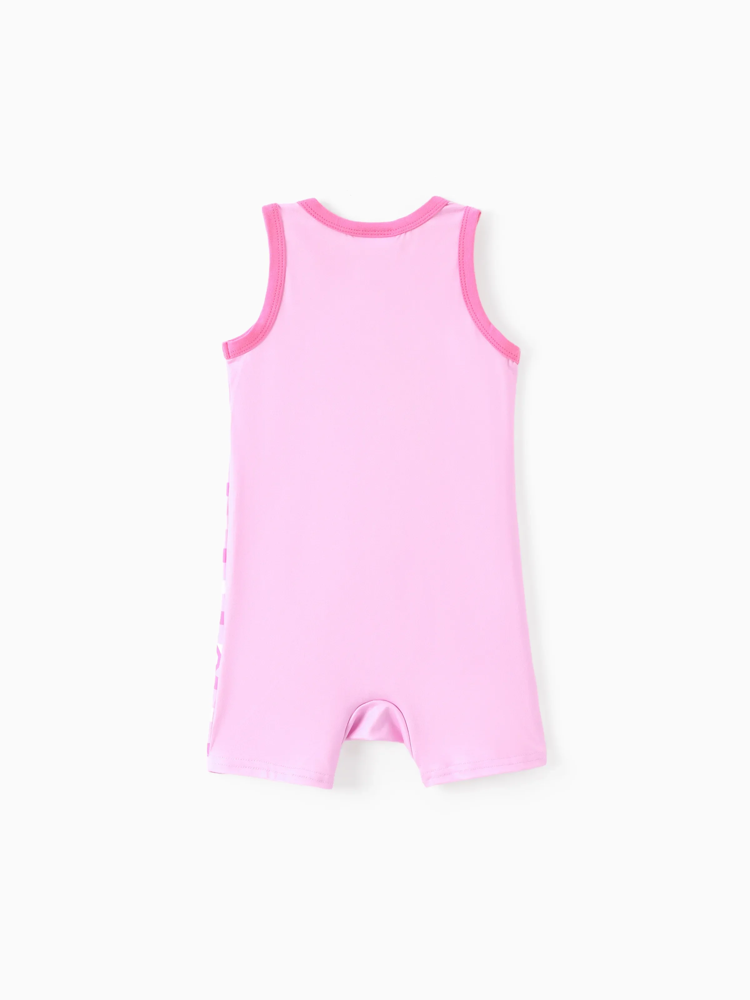 Looney Tunes Baby Girl 1pc Character Striped Print Sleeveless Jumpsuit Pink - Image 2