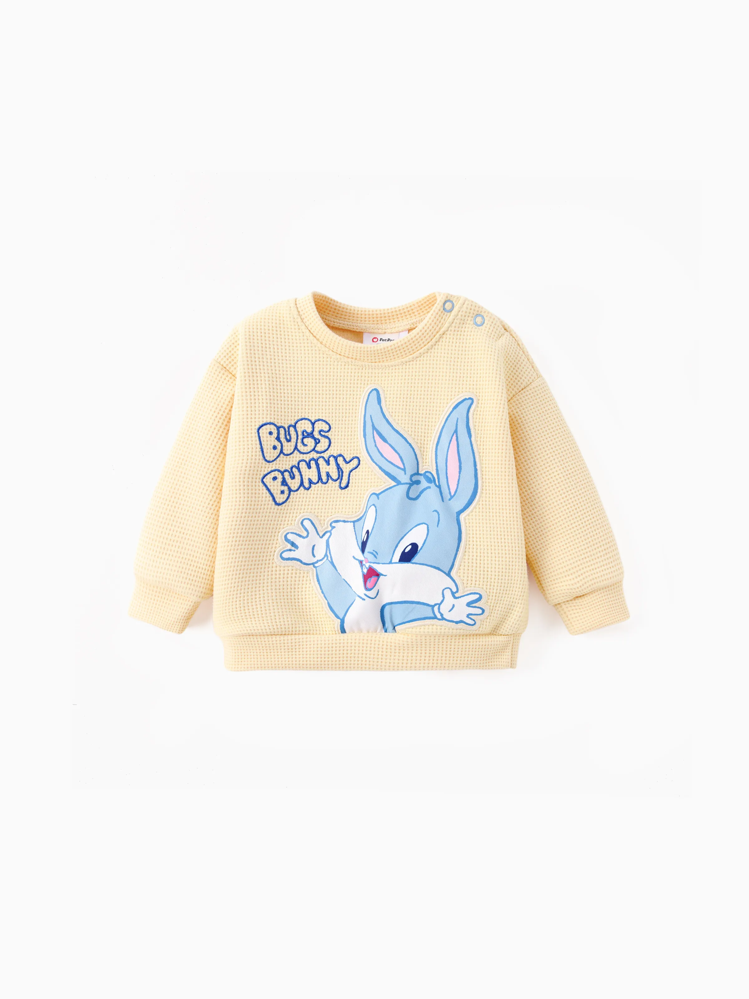 Looney Tunes Baby Boy 2pcs Character Embroidered Long-sleeve Knitted Top And Pants Set Blue - Image 2