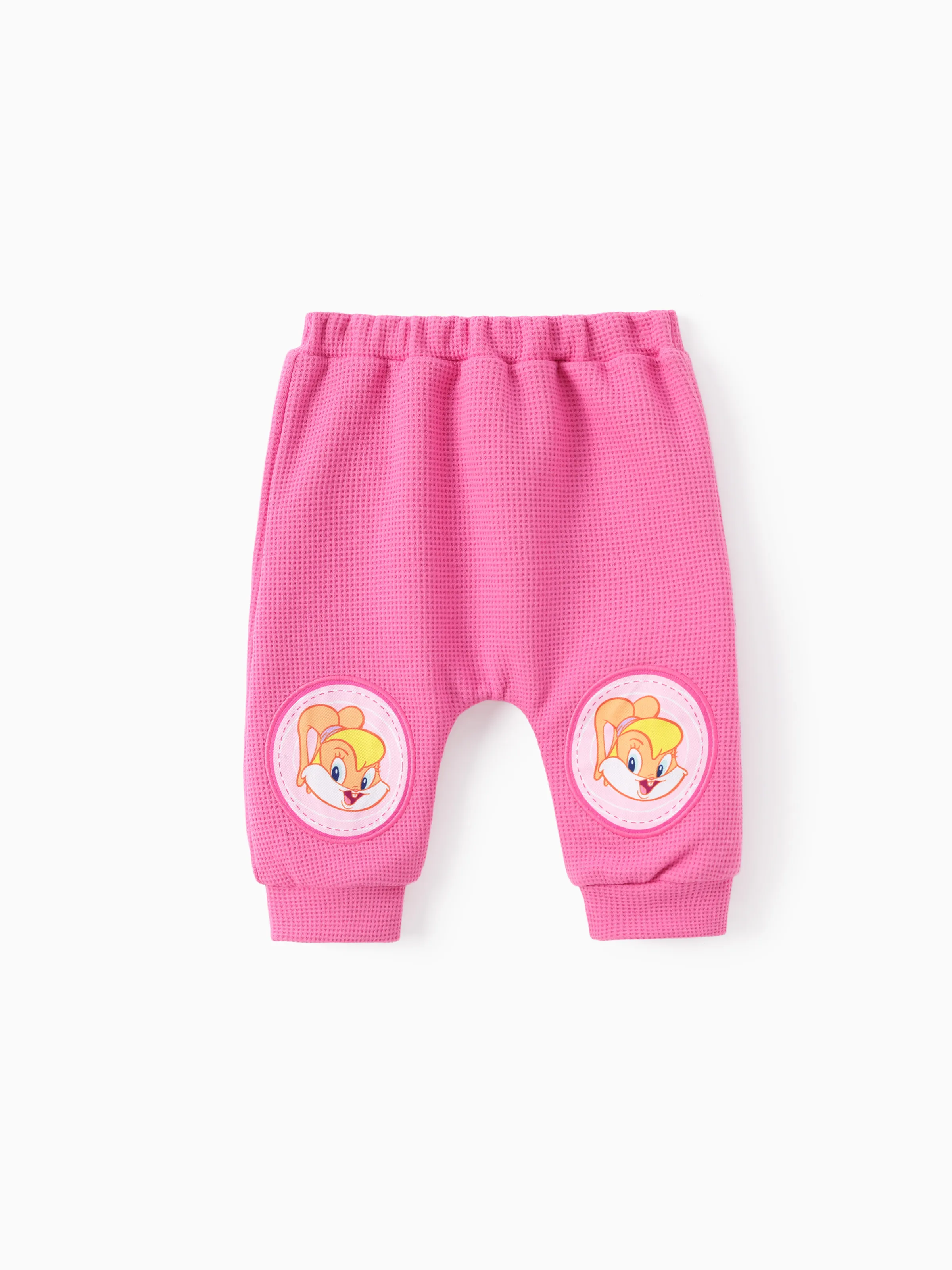 Looney Tunes Baby Girl 2pcs Character Embroidered Long-sleeve Knitted Top And Pants Set Pink - Image 7