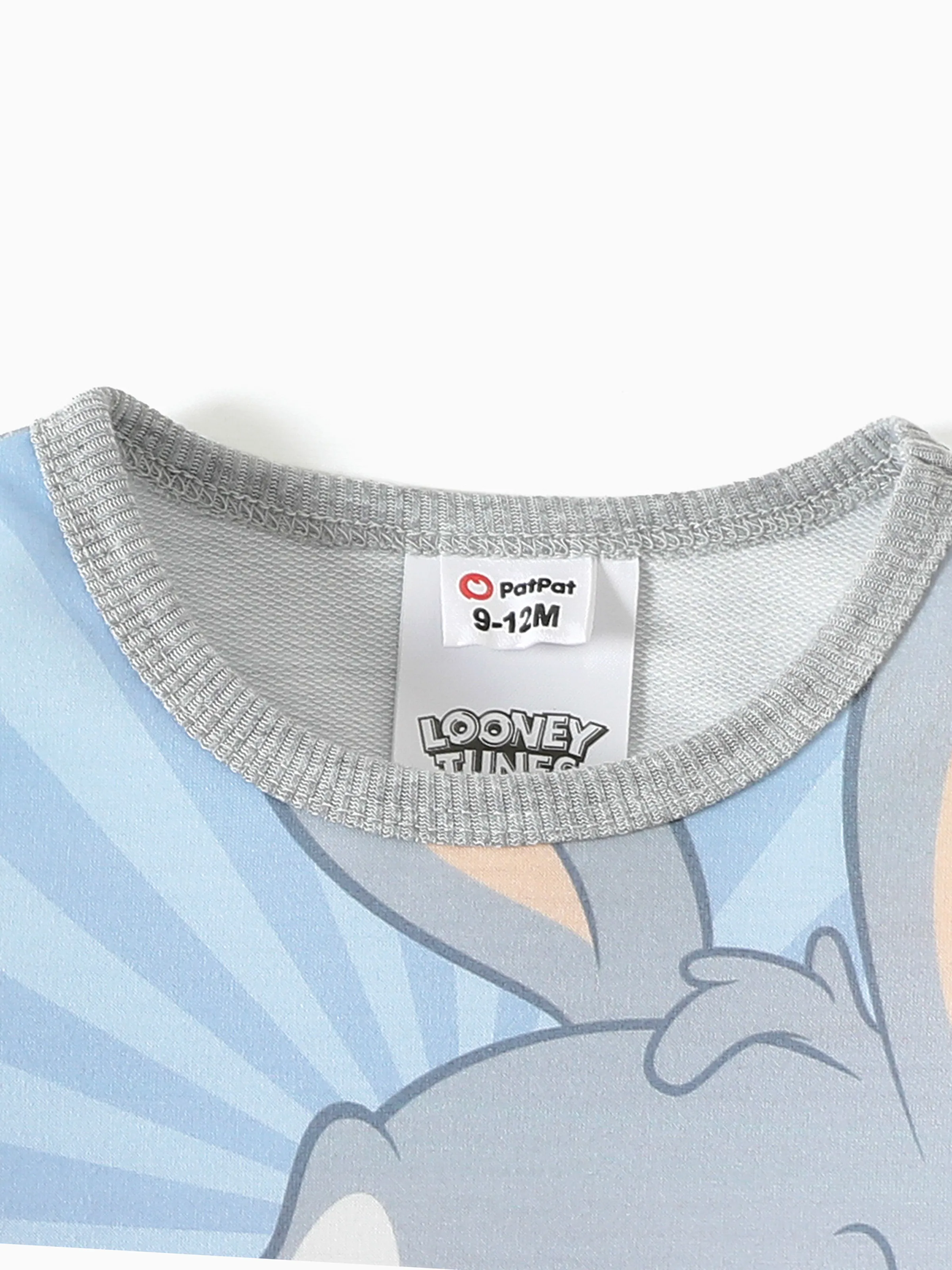 Looney Tunes Baby Boy/Girl Cartoon Print Colorblock Long-sleeve Sweatshirt Flecked Grey - Image 3