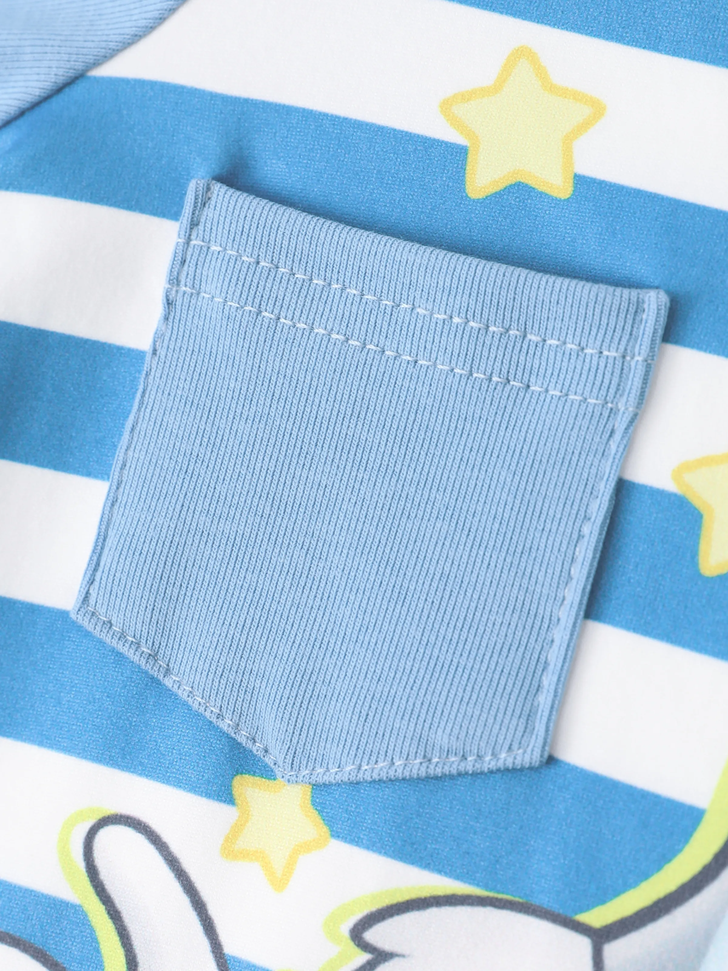 Looney Tunes Baby Girl/Boy 1pc Long-sleeve Striped Jumpsuit Sky blue - Image 5