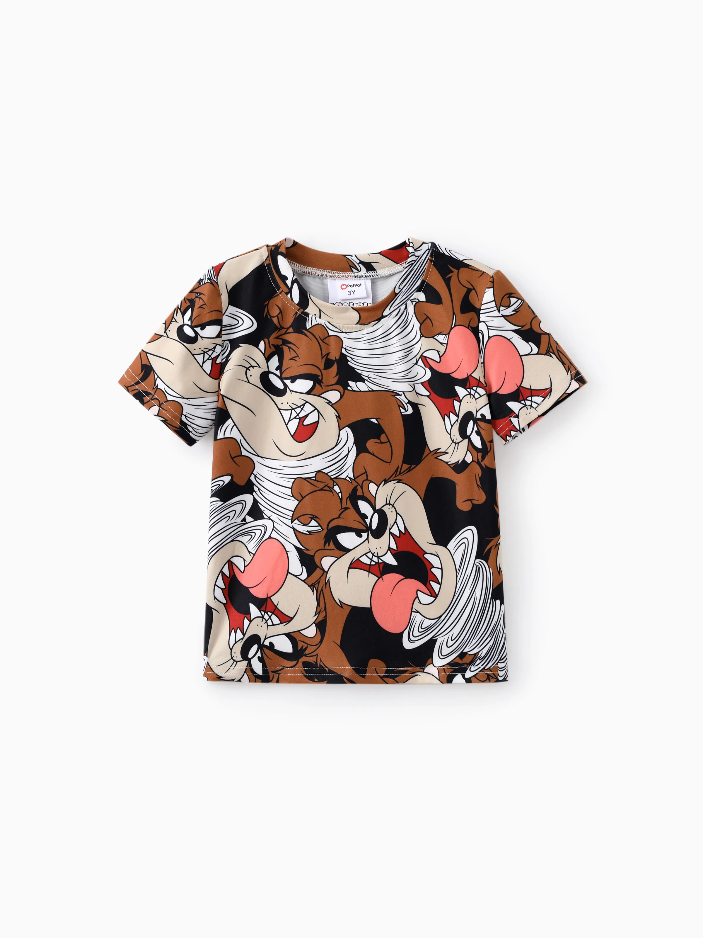Looney Tunes Toddler Boys 2pcs Character Print Tee with Shorts Set Brown - Image 3