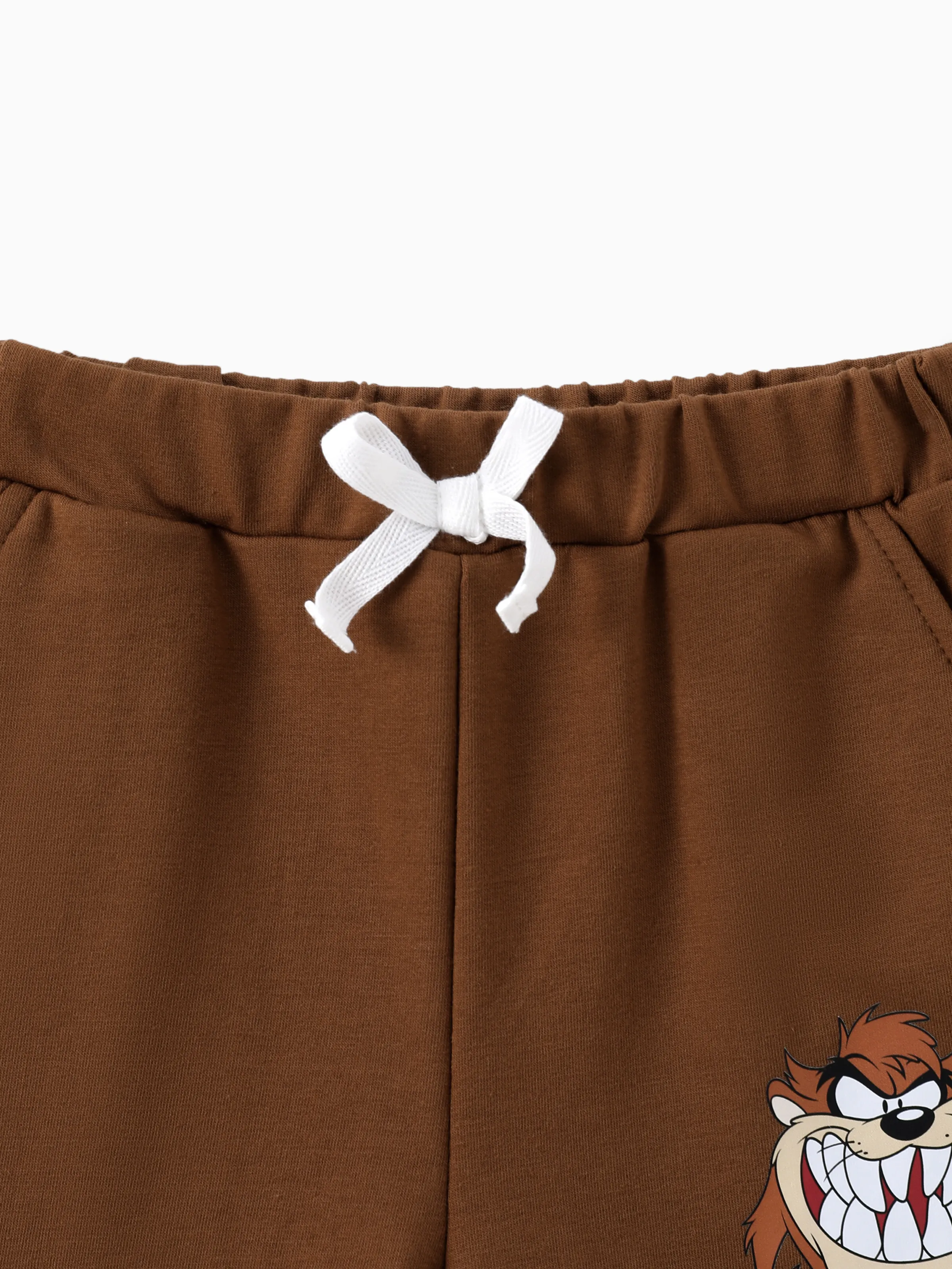 Looney Tunes Toddler Boys 2pcs Character Print Tee with Shorts Set Brown - Image 7