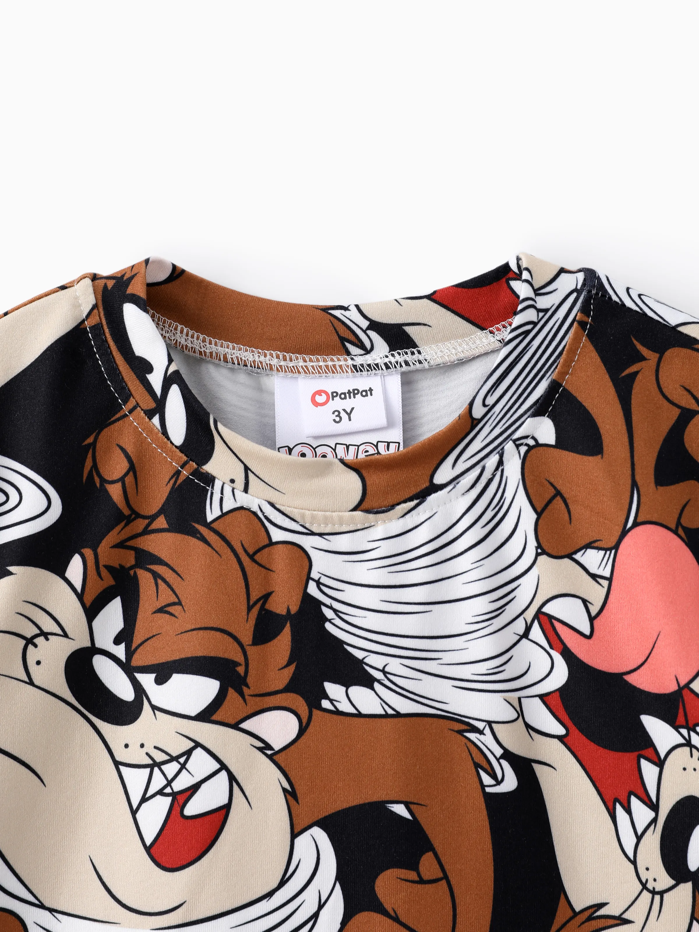 Looney Tunes Toddler Boys 2pcs Character Print Tee with Shorts Set Brown - Image 8