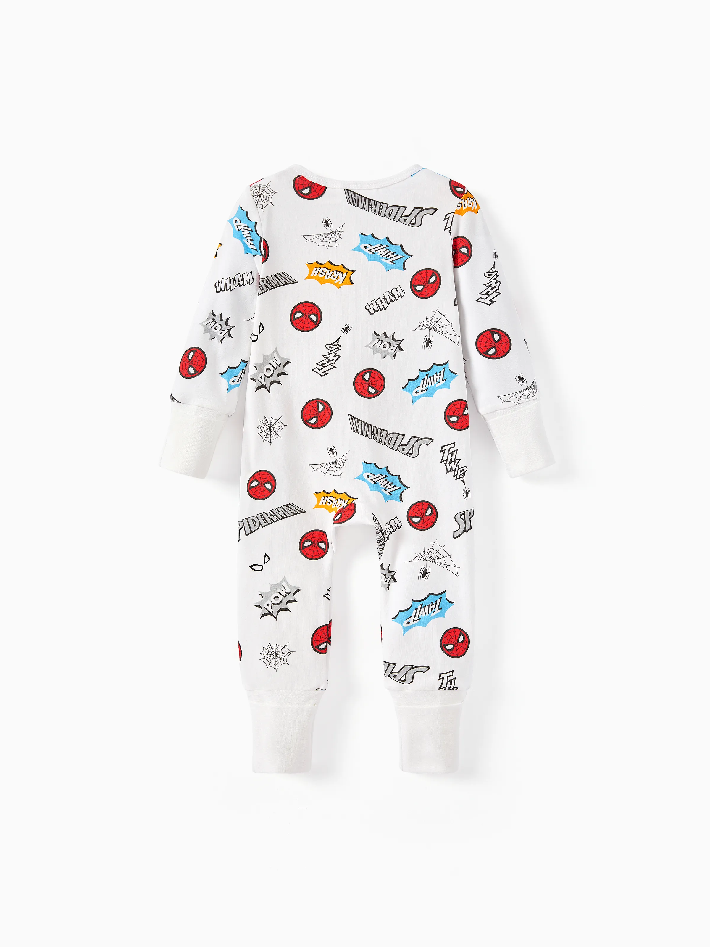 Marvel Baby Boy Spider-Man Graphic Childlike Organic Cotton Longsleeves Jumpsuit White - Image 3